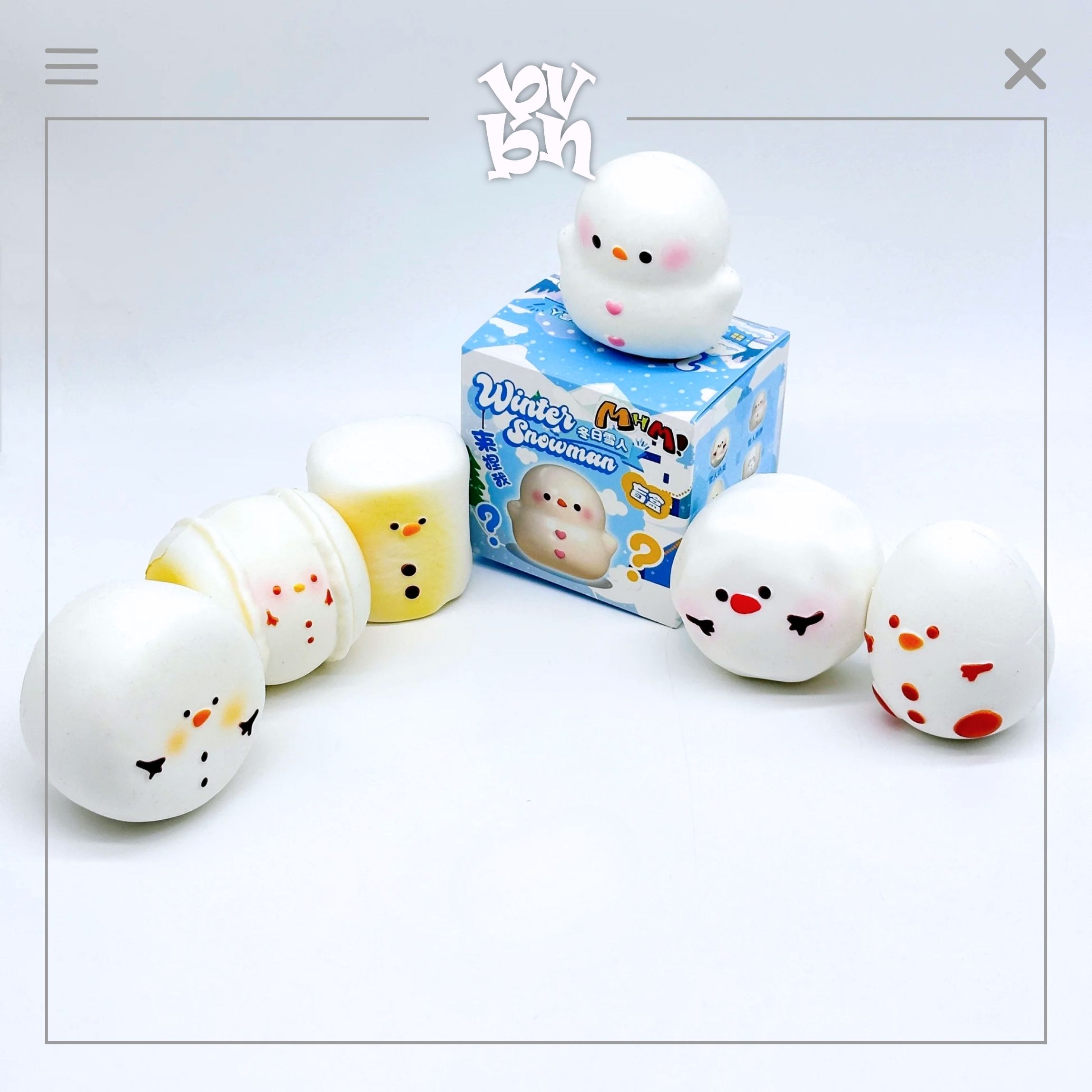 Hachimi Squishy Winter Snowman Blindbox Series