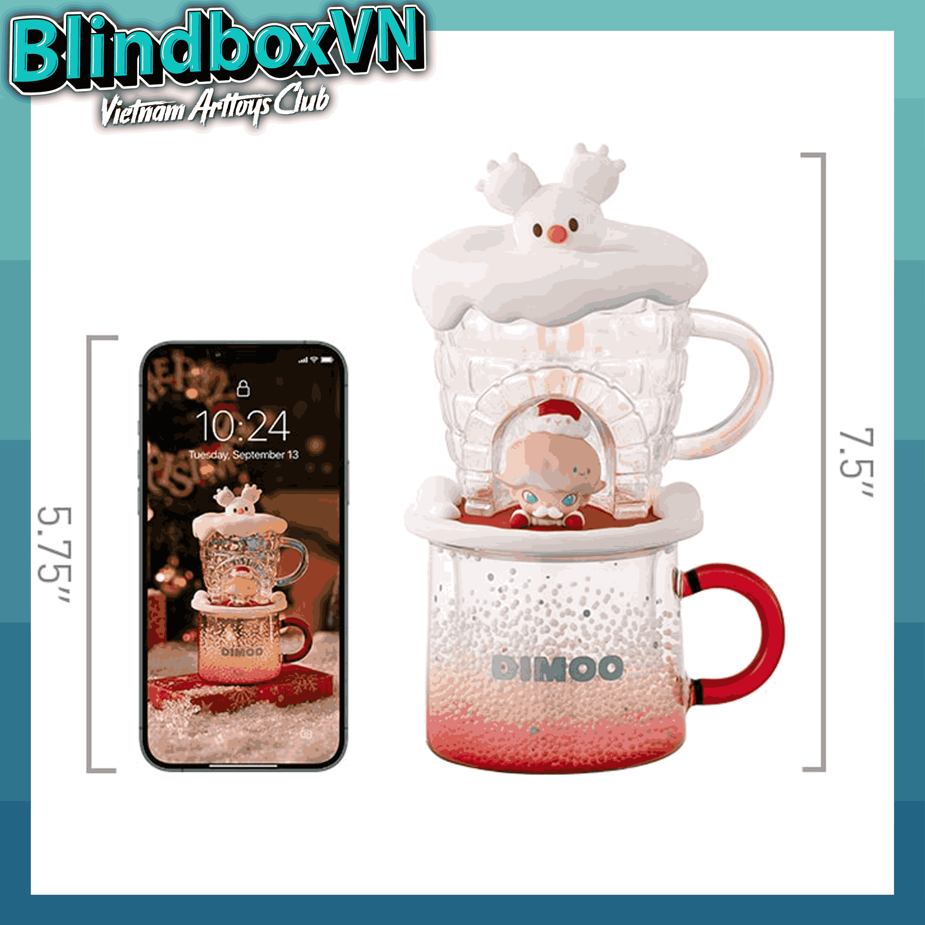 DIMOO Letters from Snowman Series-Stack Cup Gift Box ( Chính hãng )