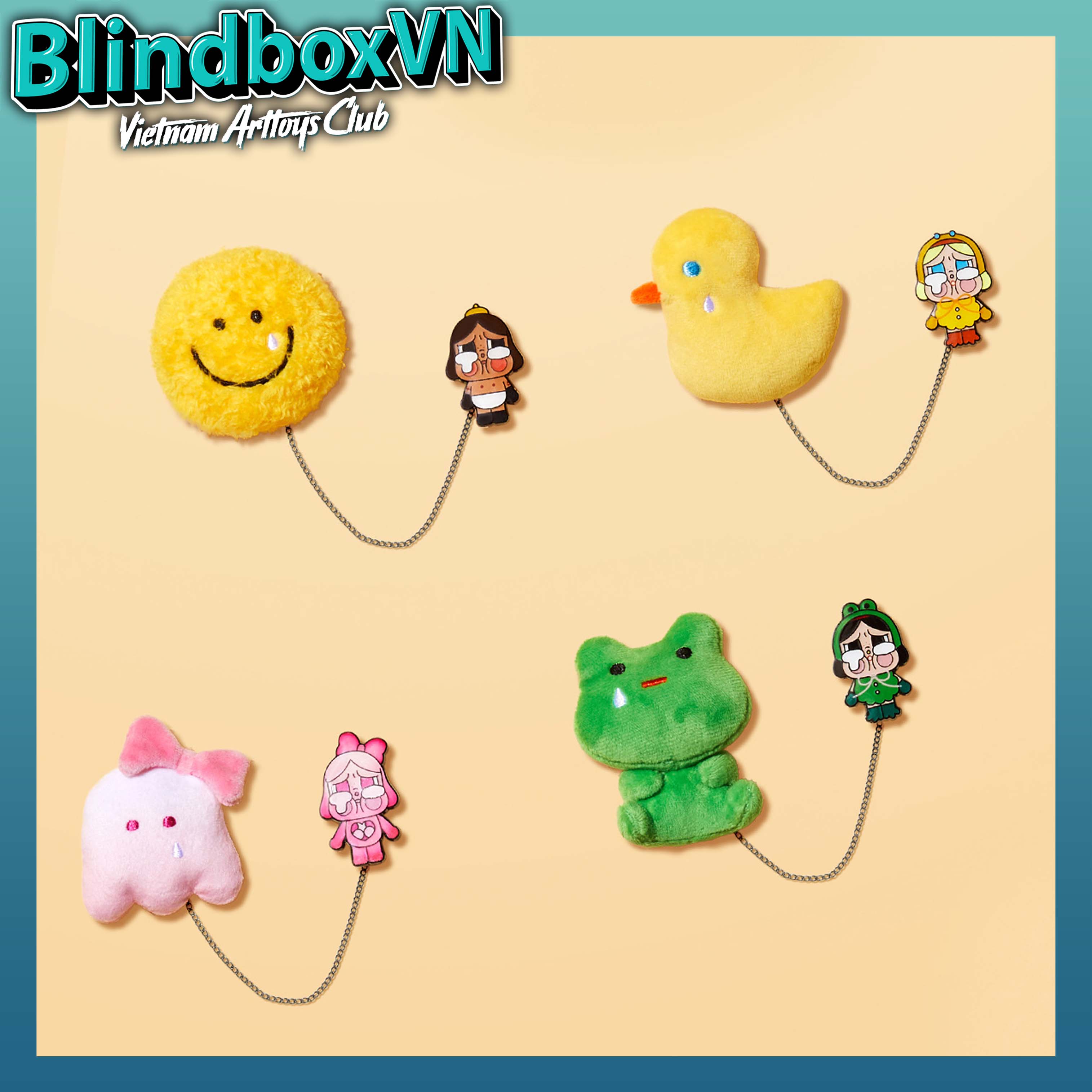 POPMART CRYBABY Crying Again Series-Plush Badge Blind Box