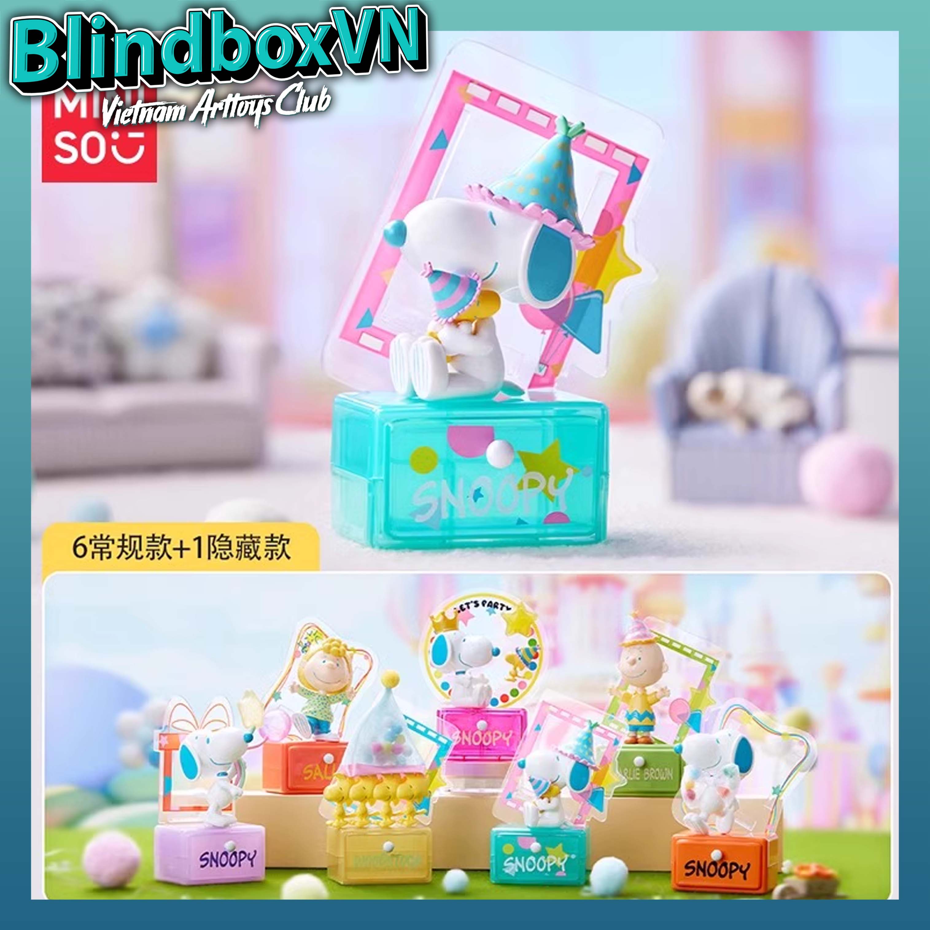 Blindbox MINISO Snoopy Party Theme SERIES ( Chính hãng )