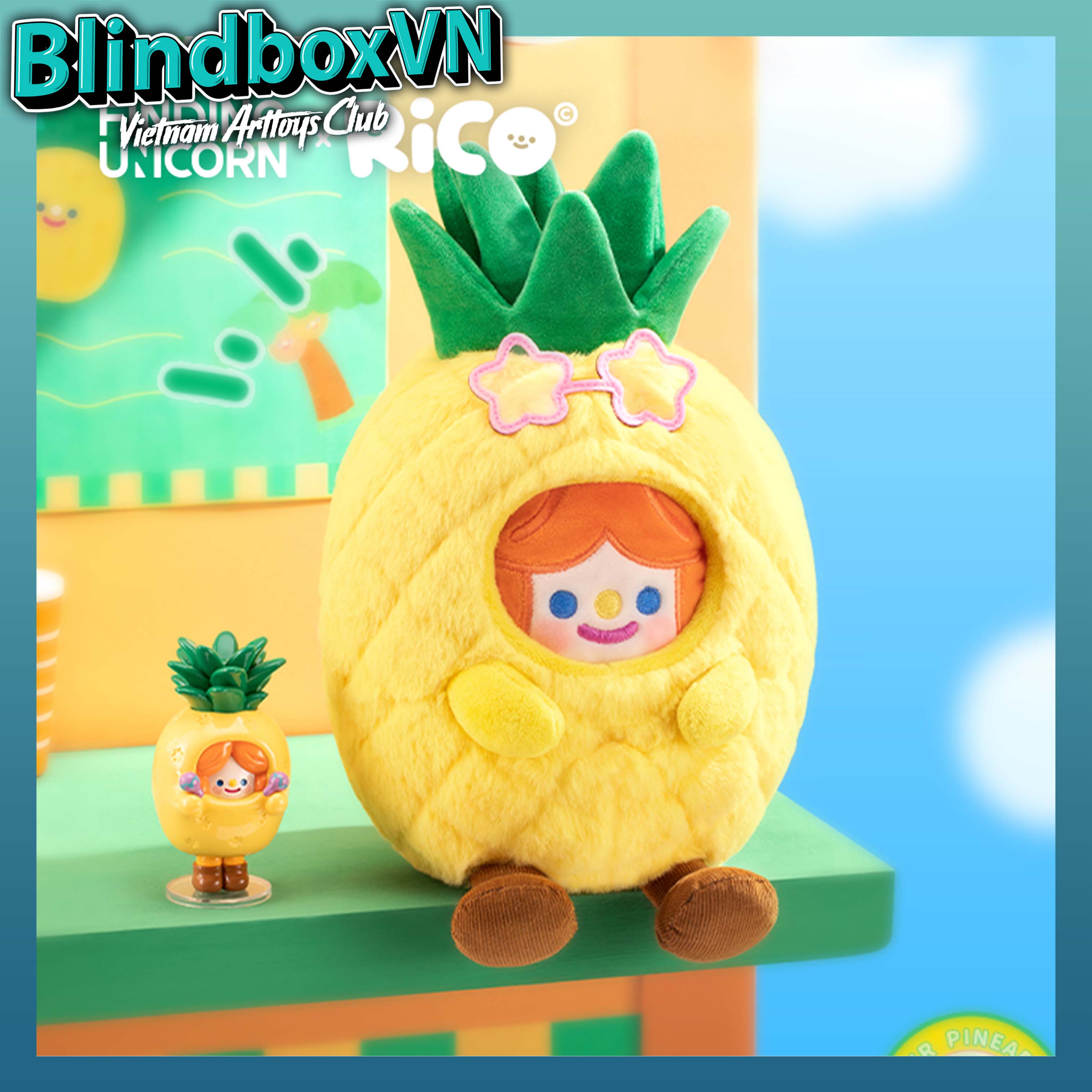 Rico Pineapple Plush Doll Finding Unicorn
