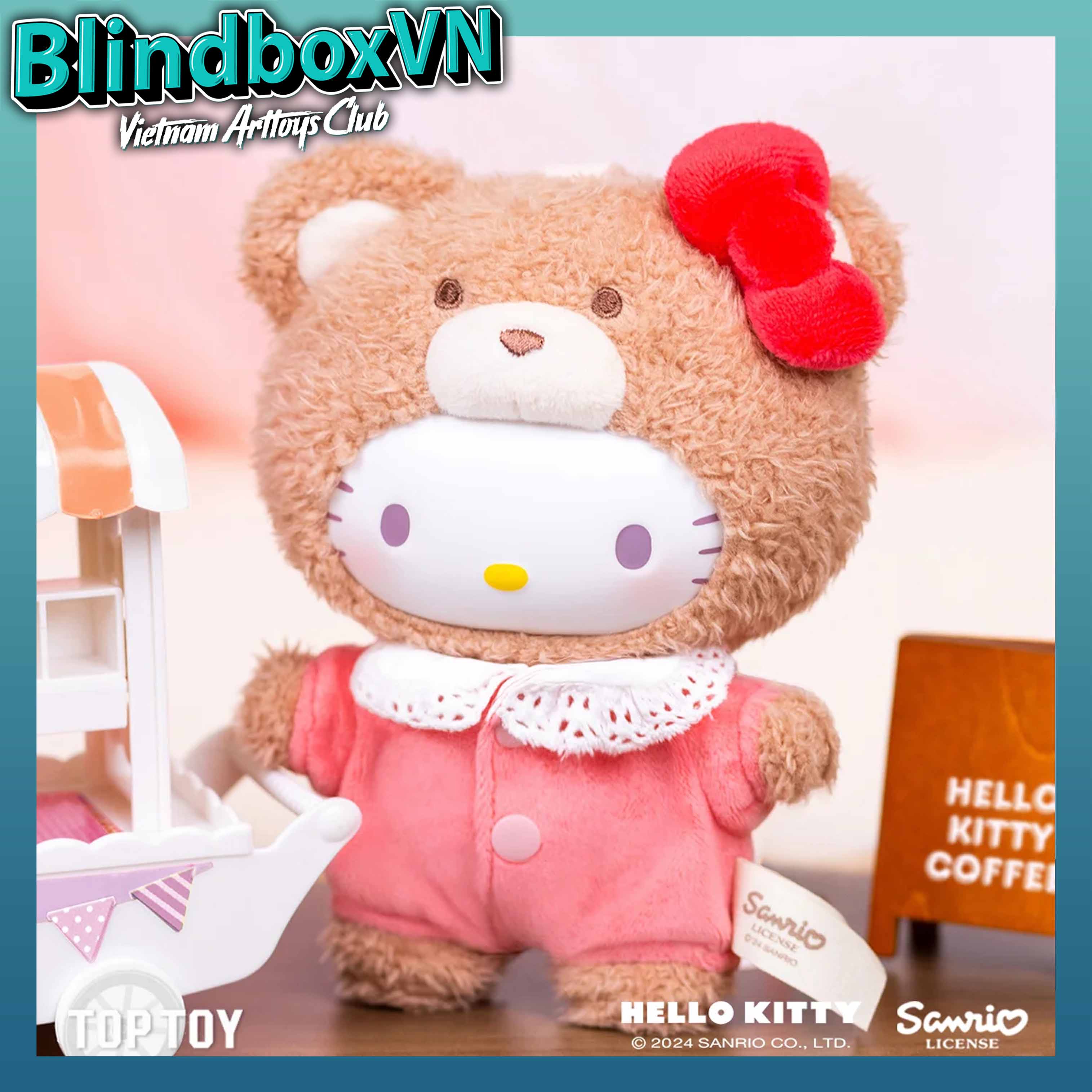TOPTOY Sanrio Family Latte Baby Plush Doll Series Blind Box ( Chính Hãng )