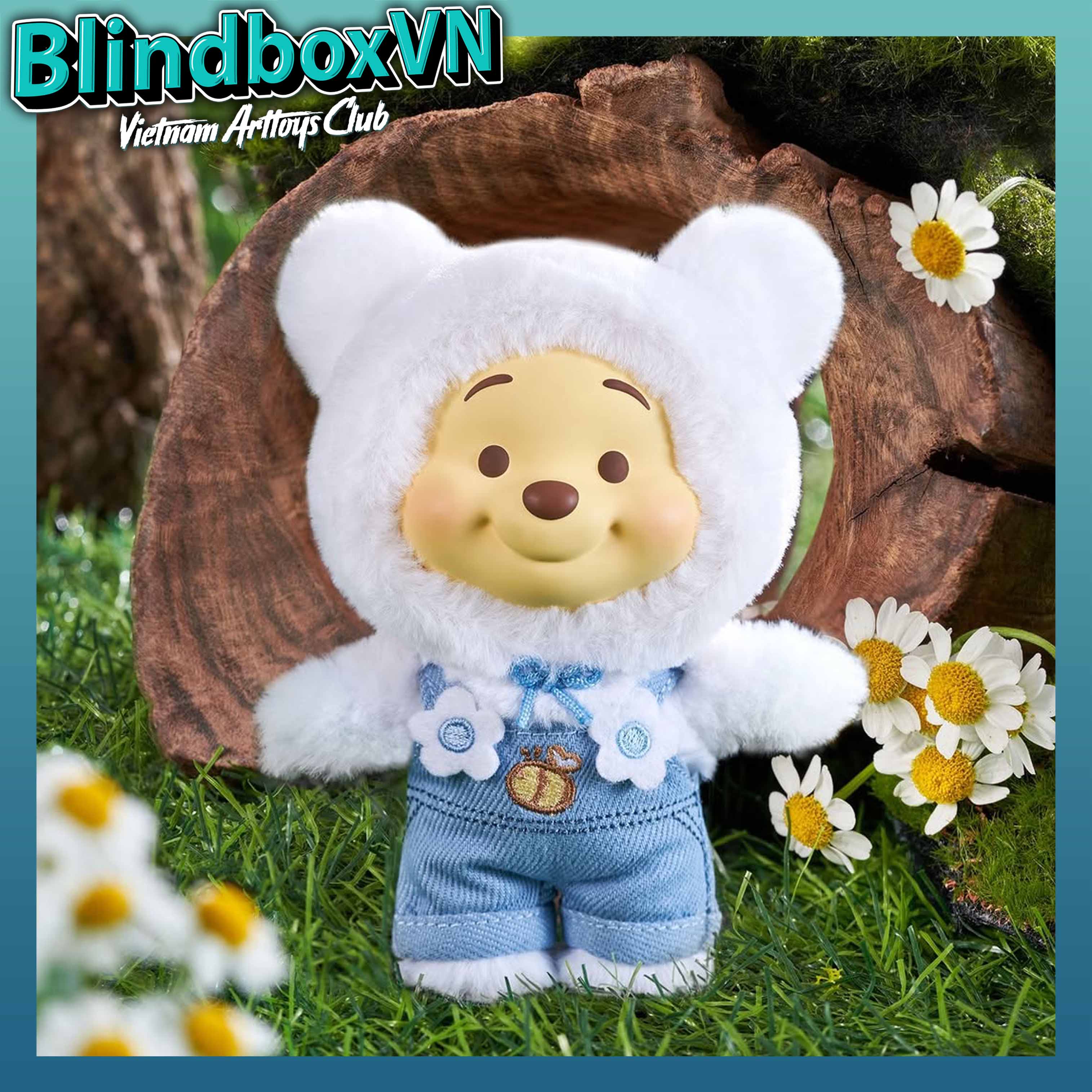Disney Winnie the Pooh Candy Bear Series Vinyl Plush TOPTOY ( Chính Hãng )
