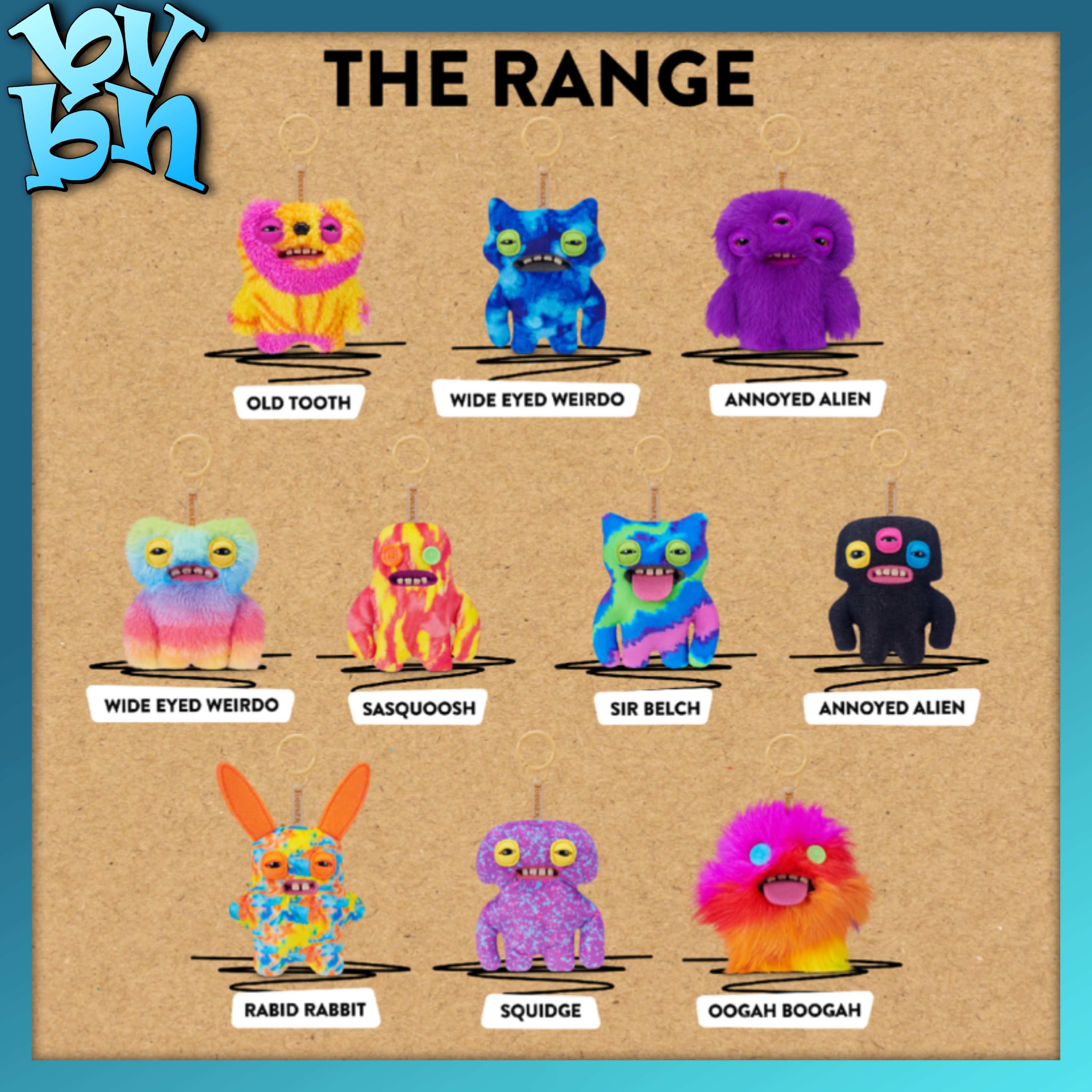 FUGGLER MINI SERIES 6 KEYRINGS SIZE 5"