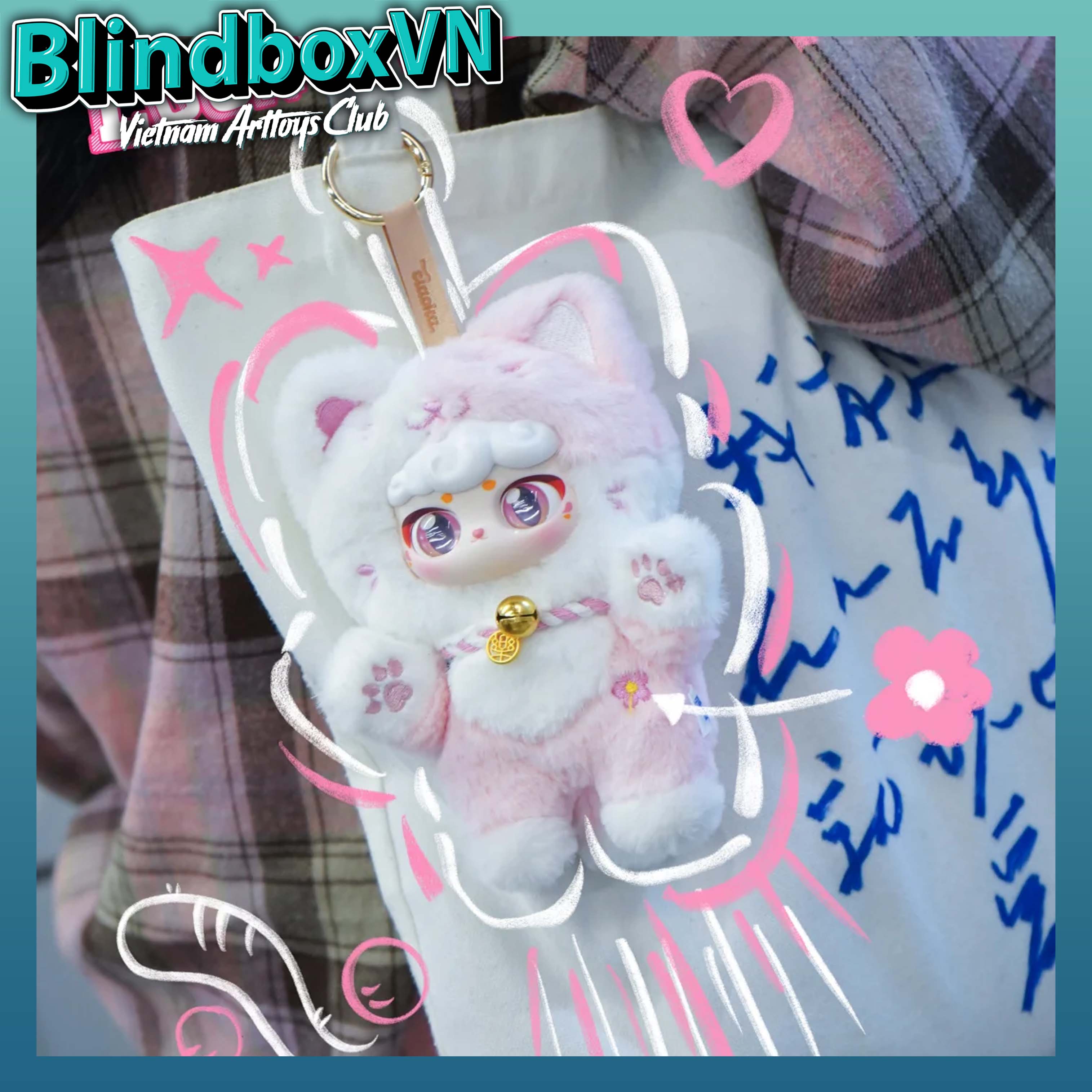 Blindbox Lucky Meow Plush Pendant Series