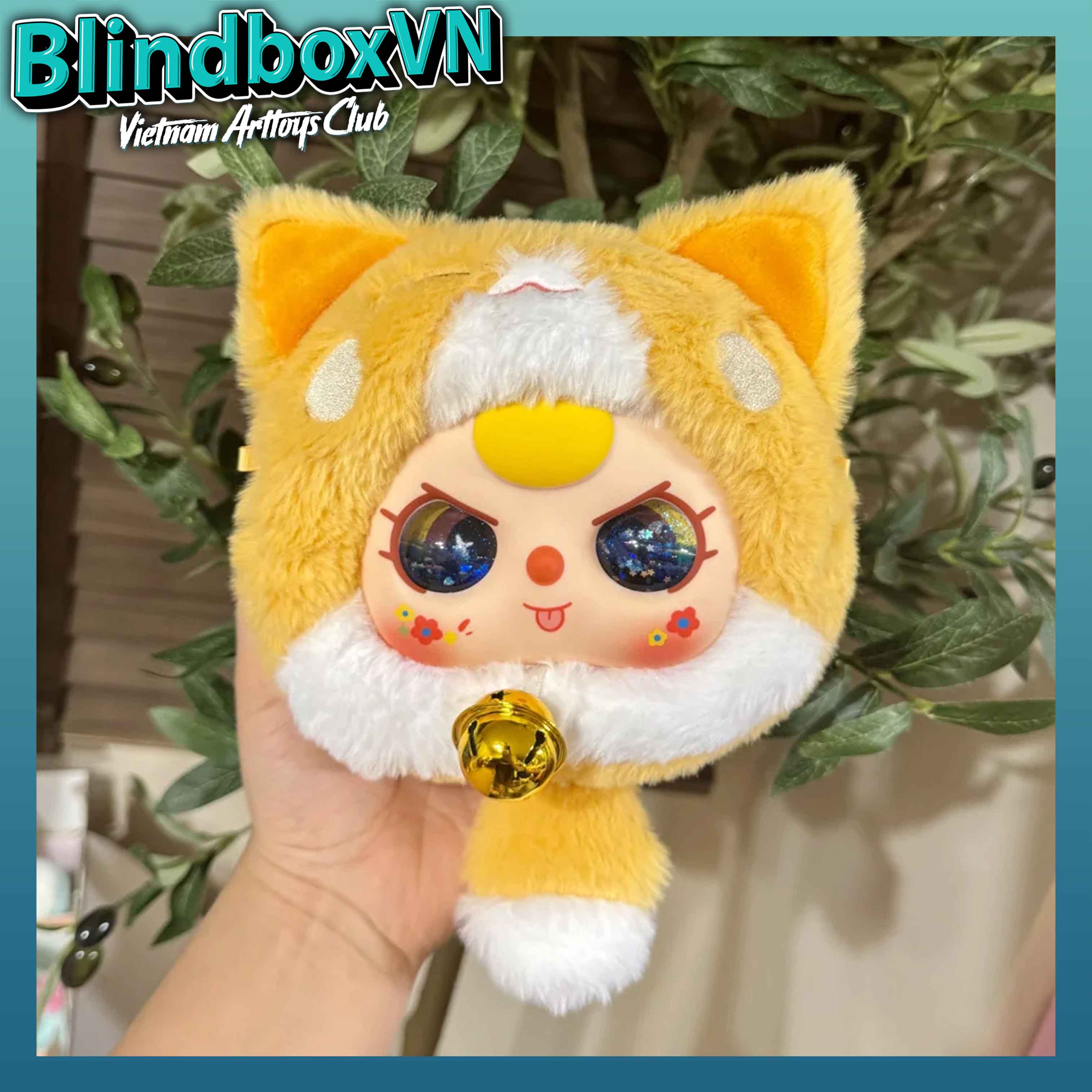 Baby Three Lucky Cat Zipper Bag Series Mèo thần tài