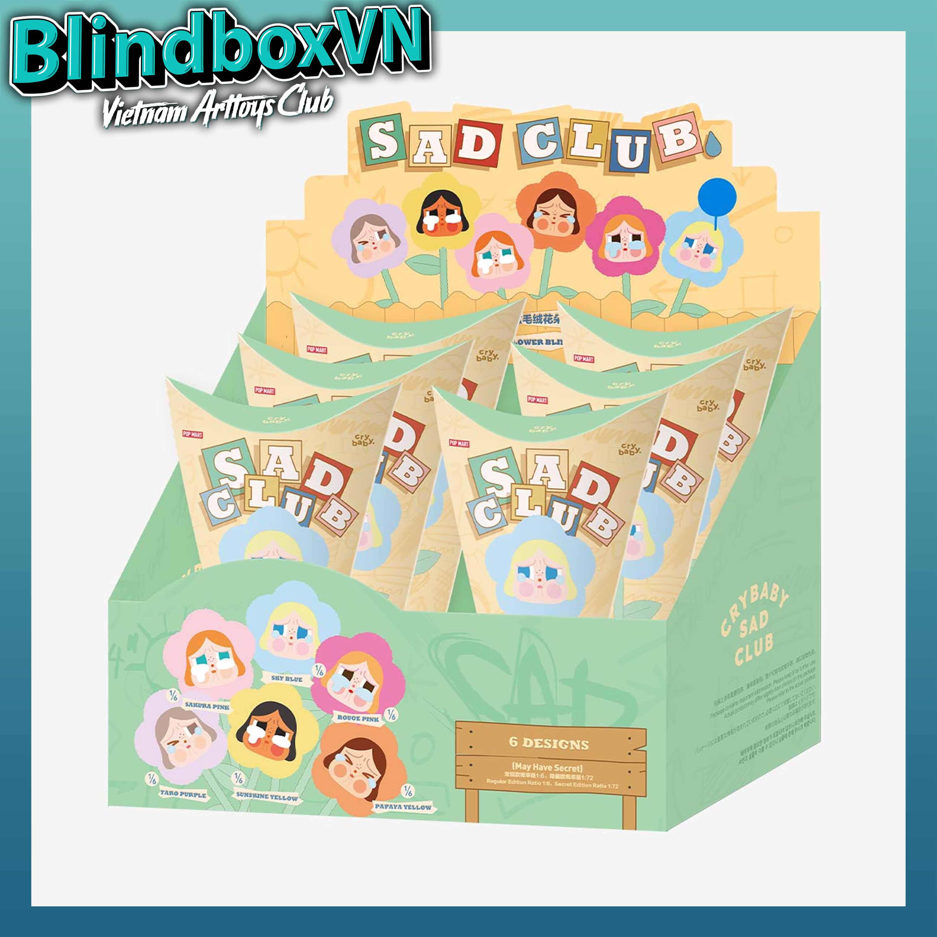 CRYBABY Sad Club Plush Flower Series Blindbox ( Chính Hãng )
