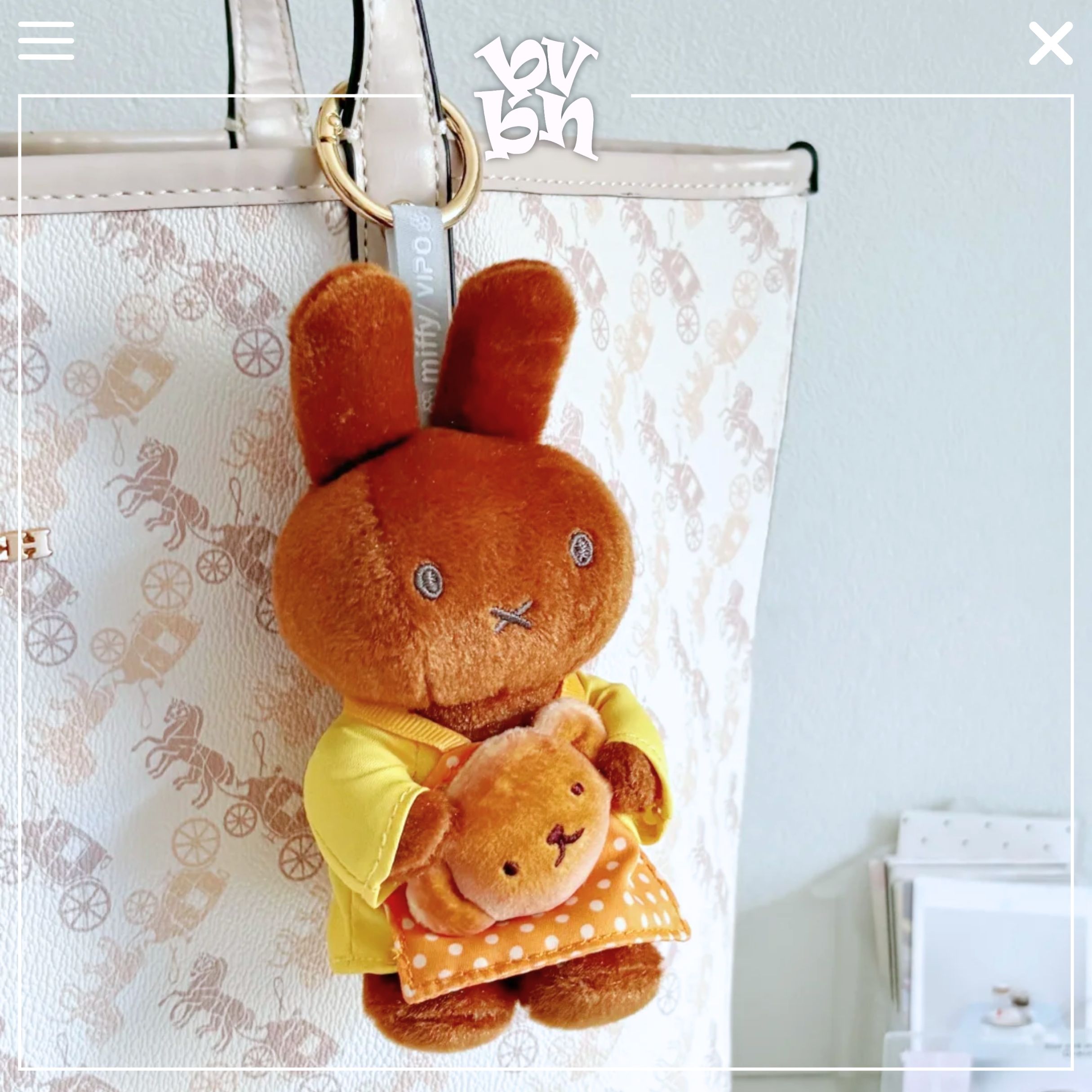 Miffy Rabbit Bakery Plush Keychain Blindbox Series