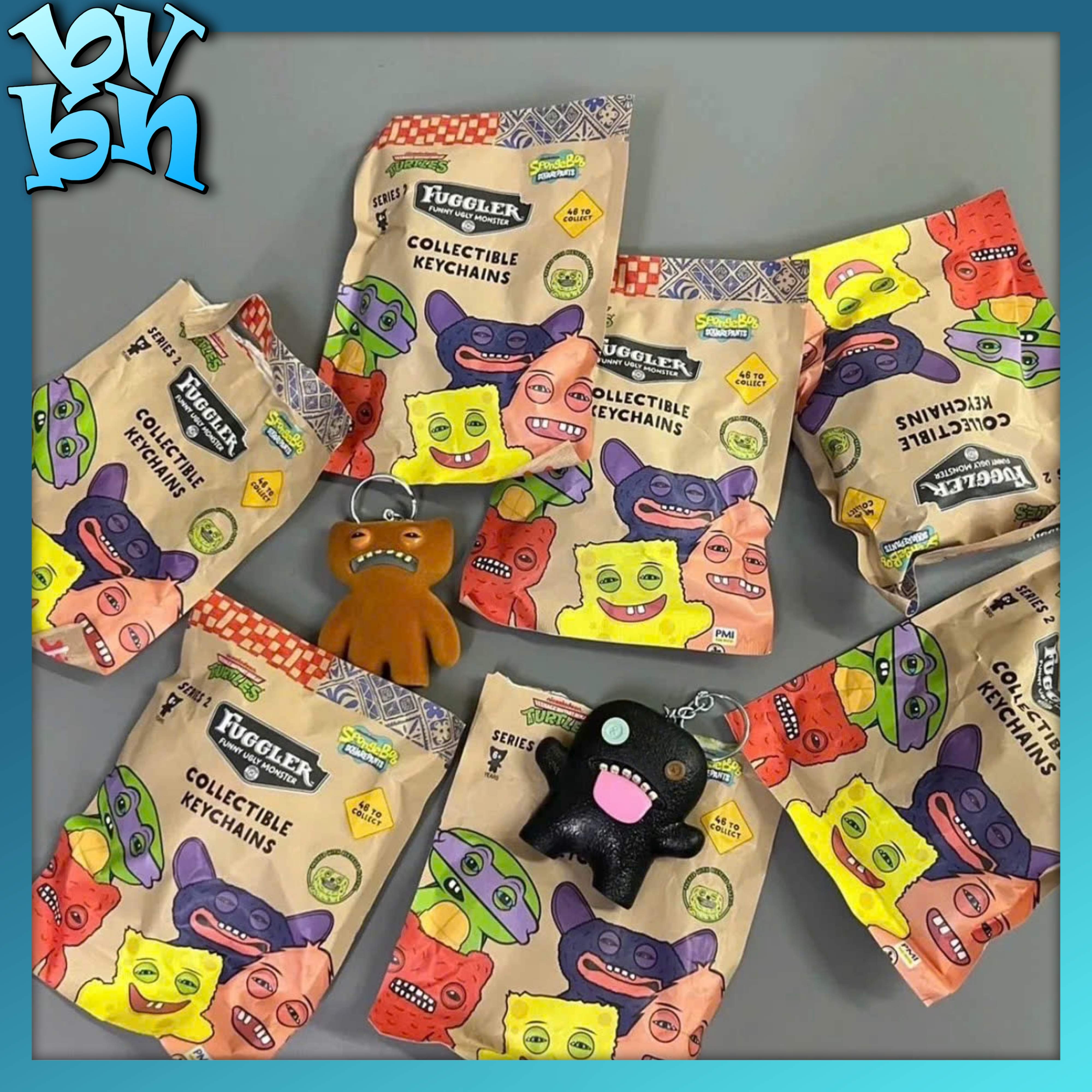 FUGGLER KEYCHAIN SPONGEBOB X TURTLES NINJA SERIES 2