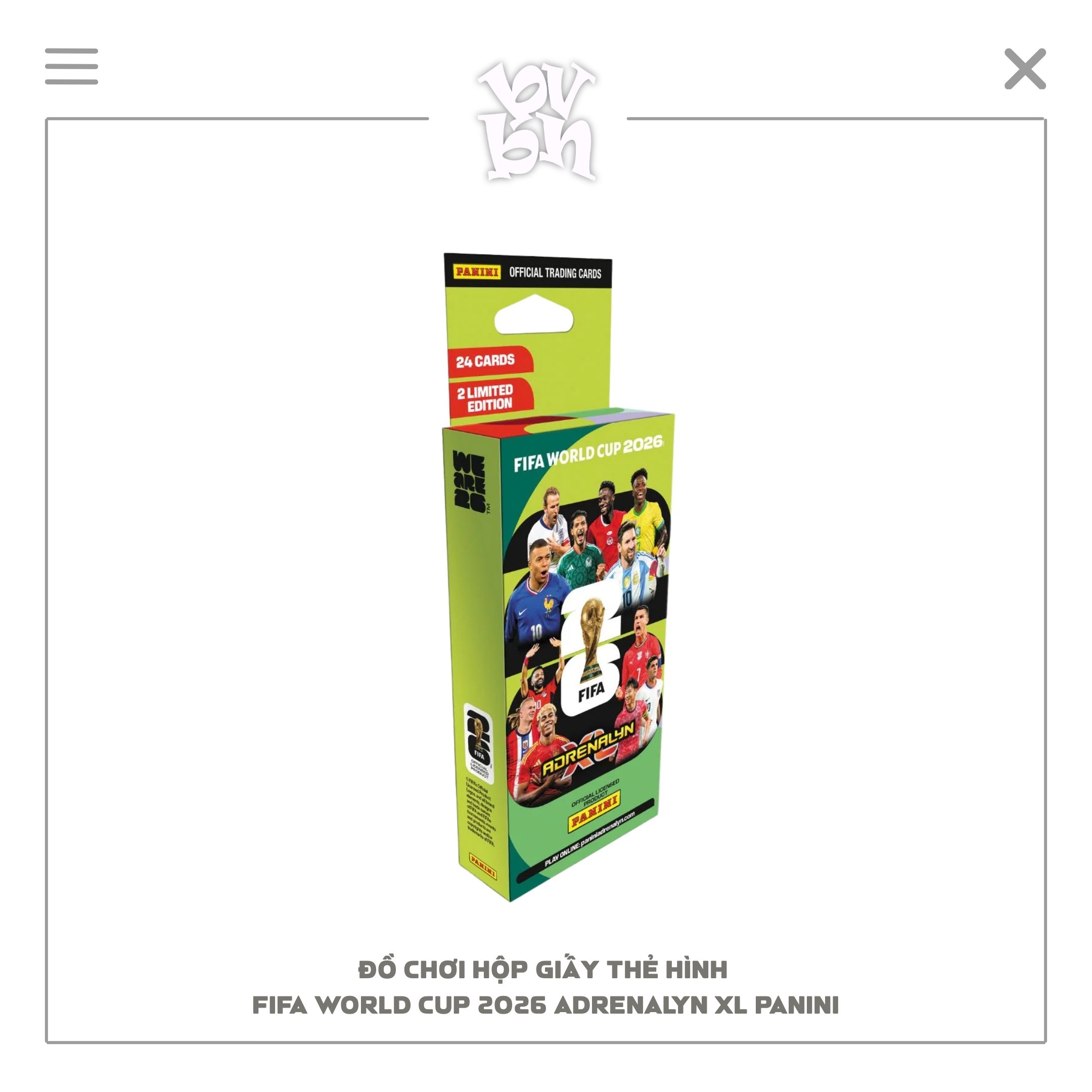 Đồ Chơi Hộp Giấy Thẻ Hình FIFA World Cup 2026 Adrenalyn XL PANINI