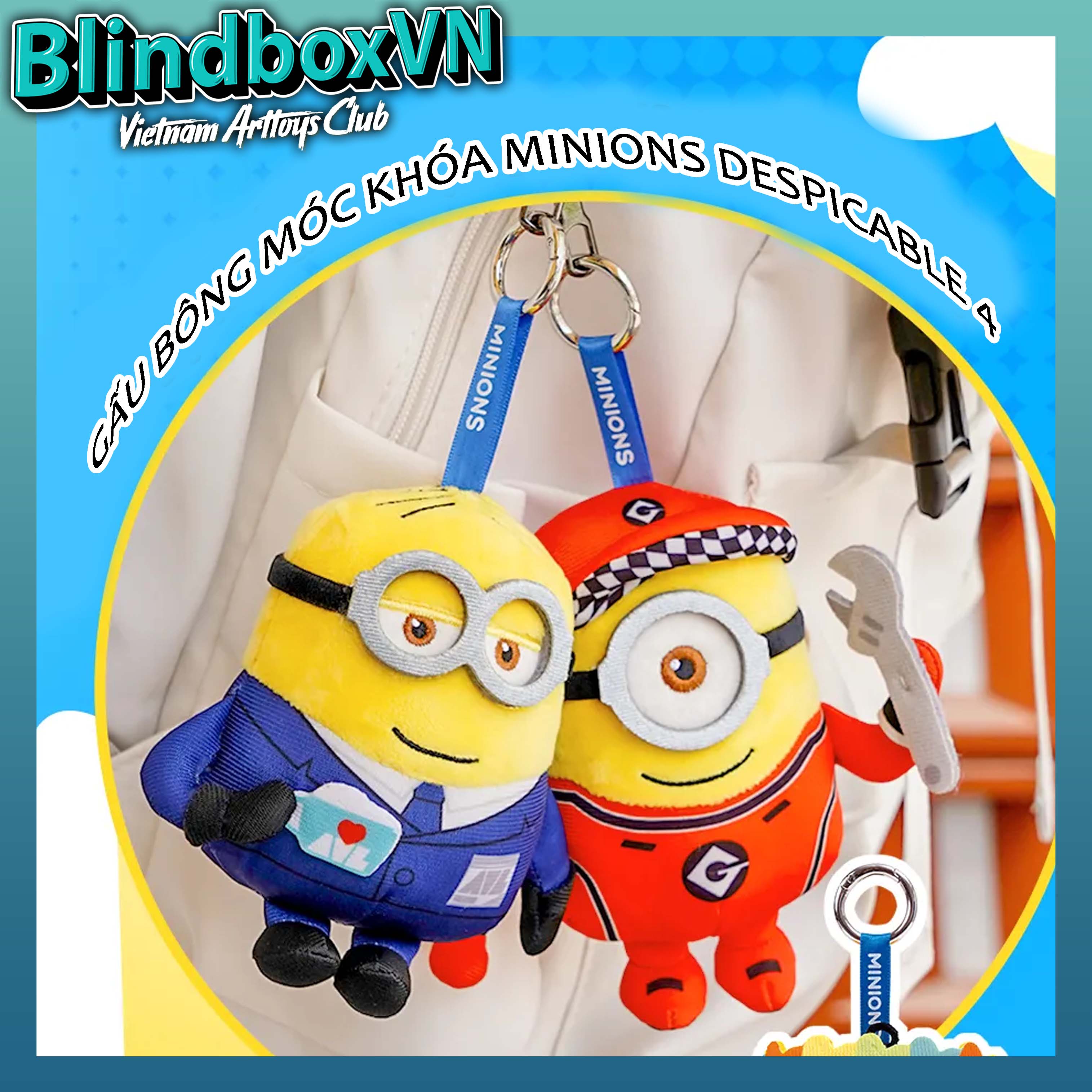 Minions Despicable Me 4 Series Vinyl Plus Doll Pendant ( Chính Hãng )