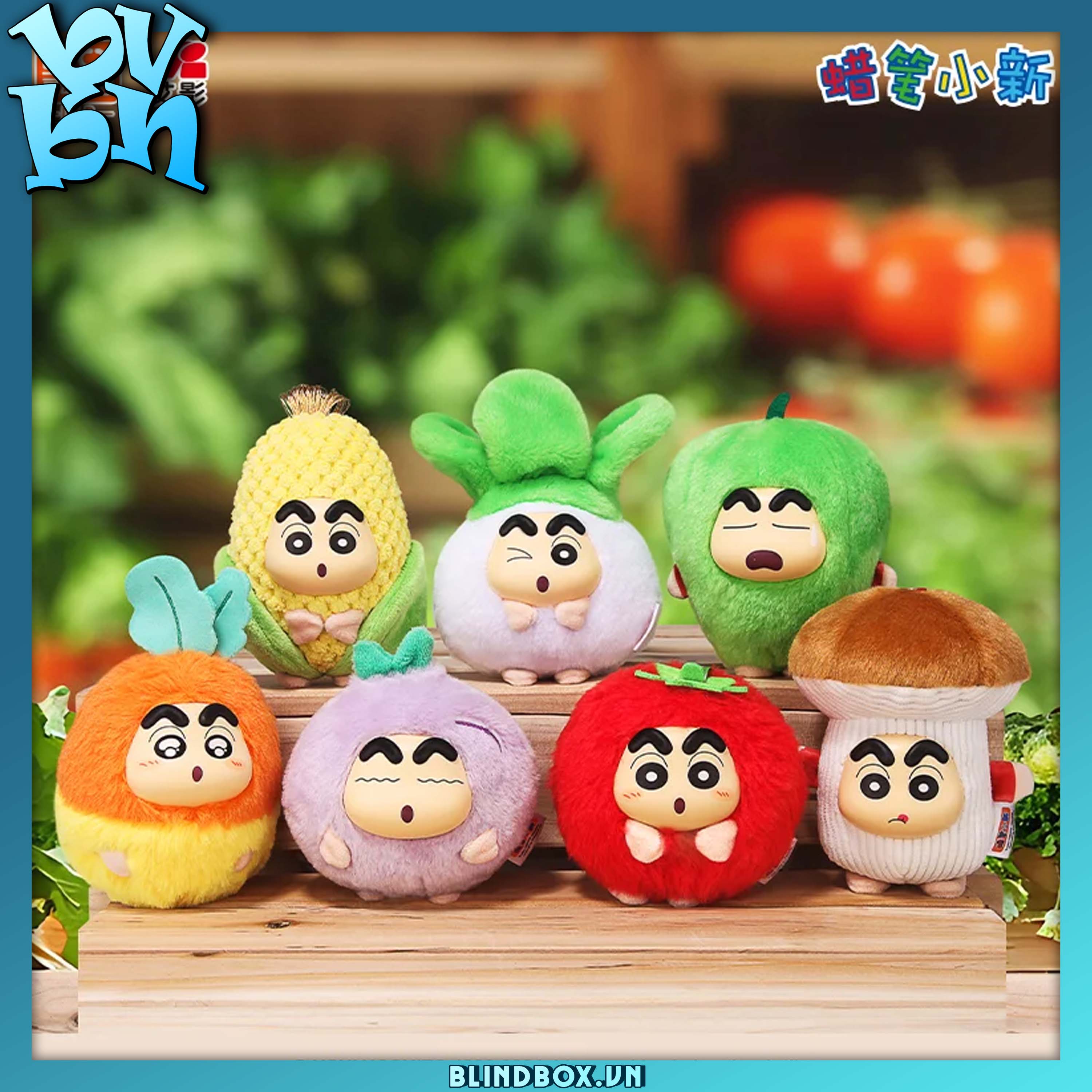 Crayon Shin-chan Vegetable Plush Doll Vinyl Blind box