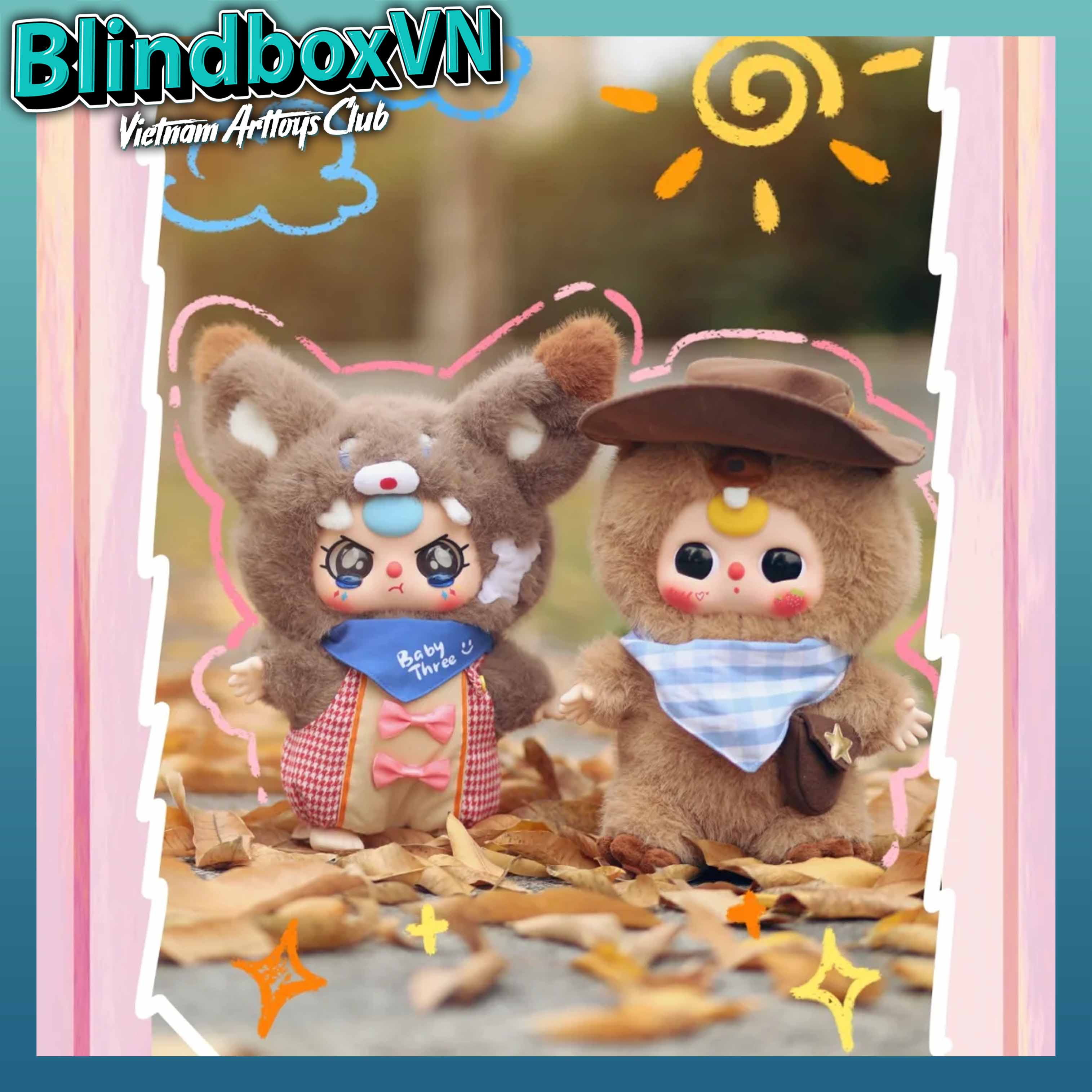 babythree 400% 2代目シークレットセット♡ Baby Three 400% Version 2 Plush Doll Series Blindbox ( Chính