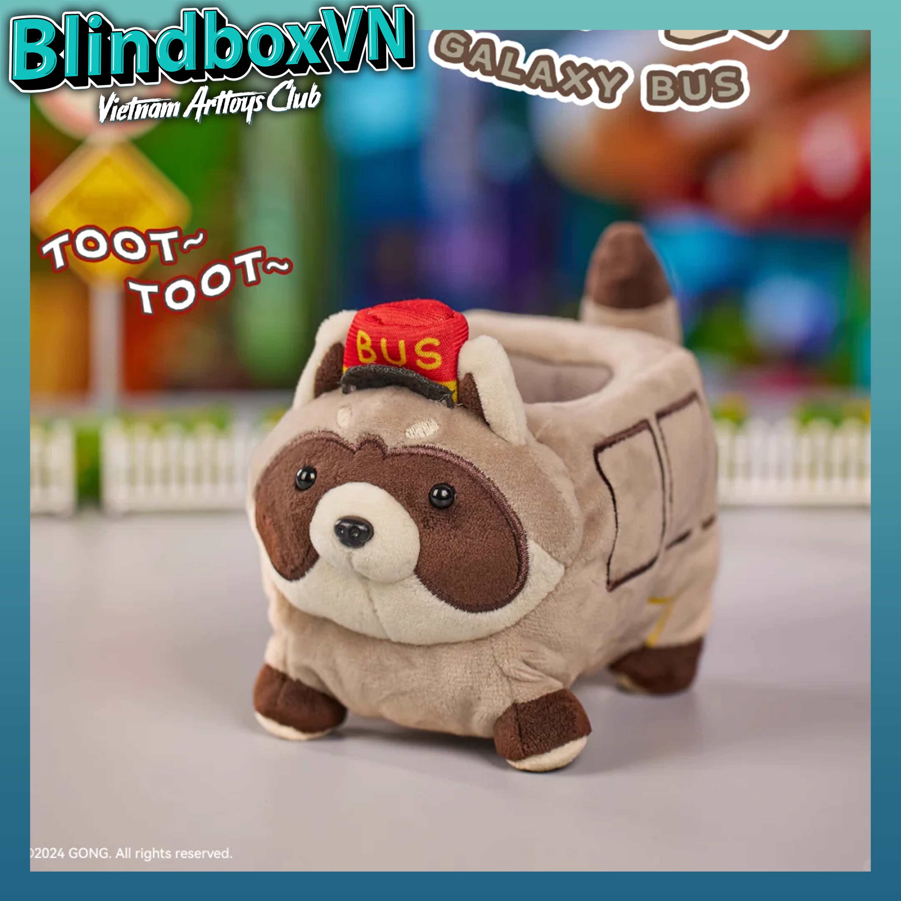 GONG Original Roaming Series Plush Toy Car BlindBox Xe chở Labubu