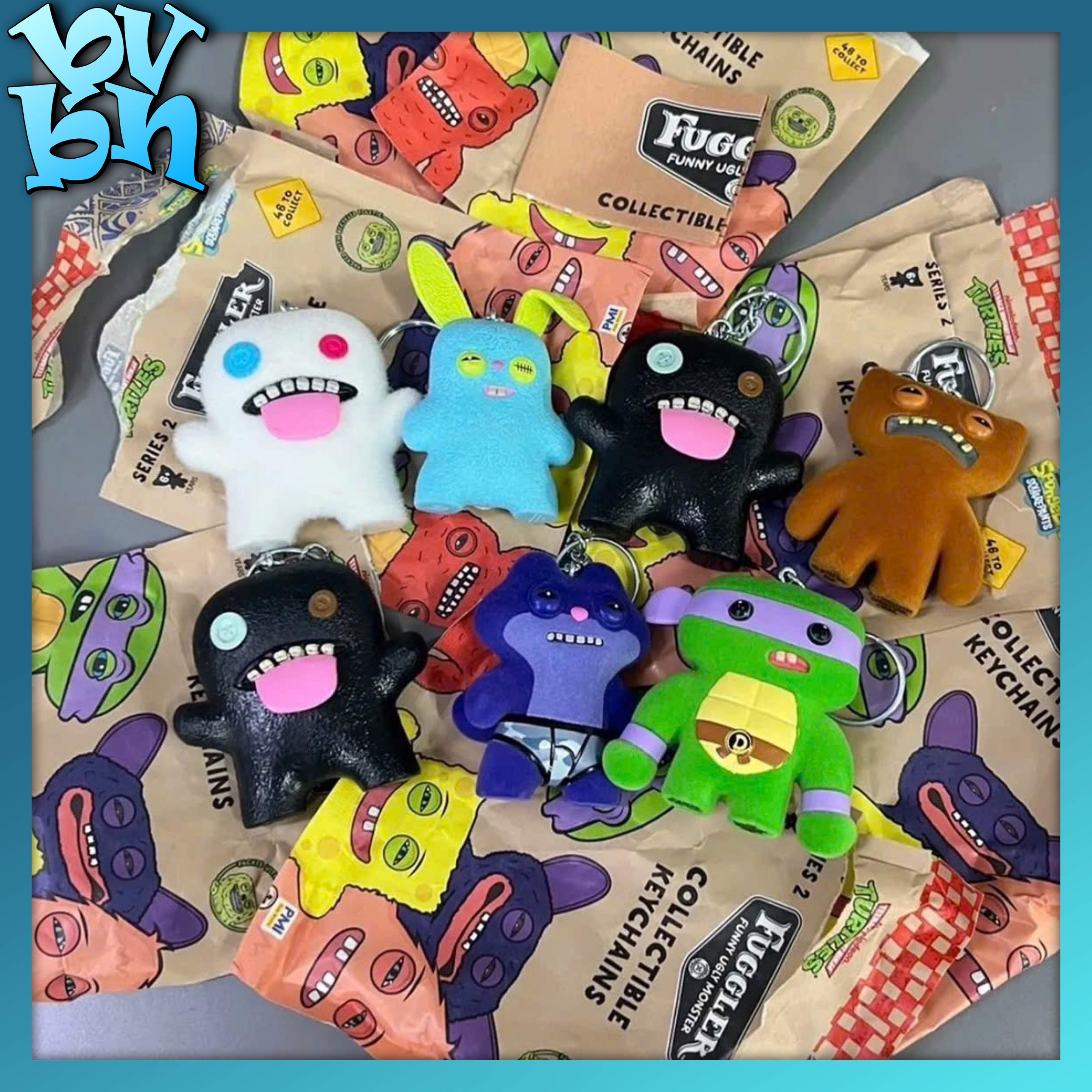 FUGGLER KEYCHAIN SPONGEBOB X TURTLES NINJA SERIES 2