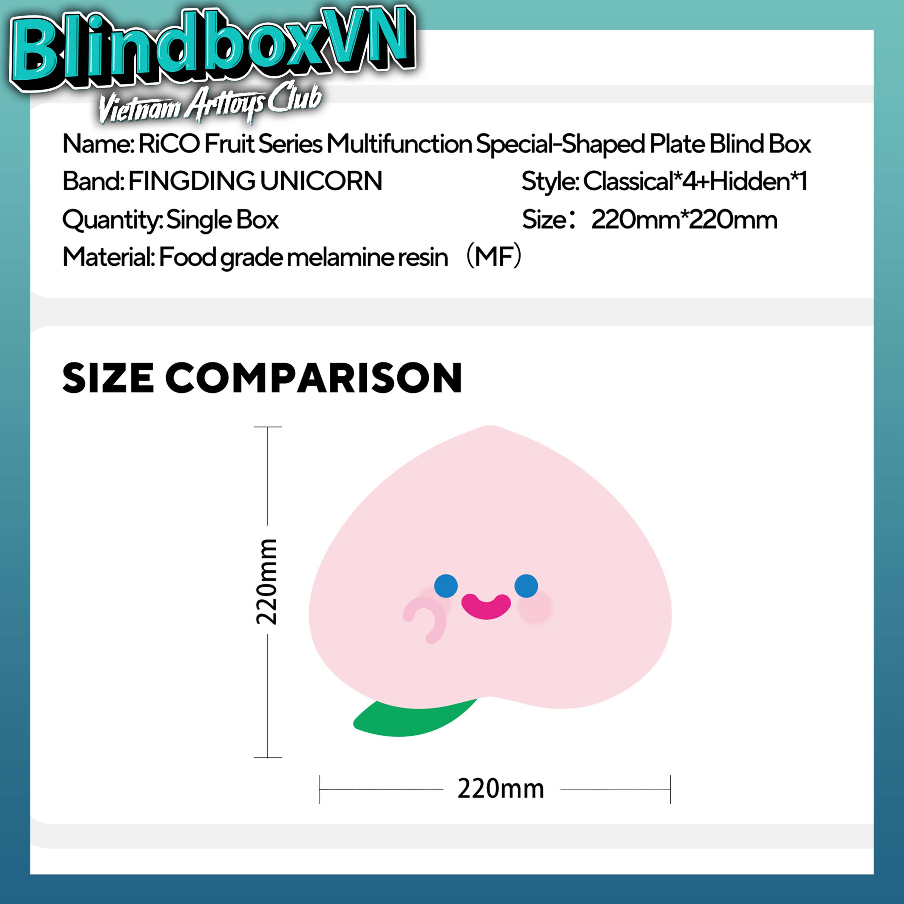 RiCO Fruit Series Multifunction Special-Shaped Plate Blind Box FUN ( Chính Hãng )