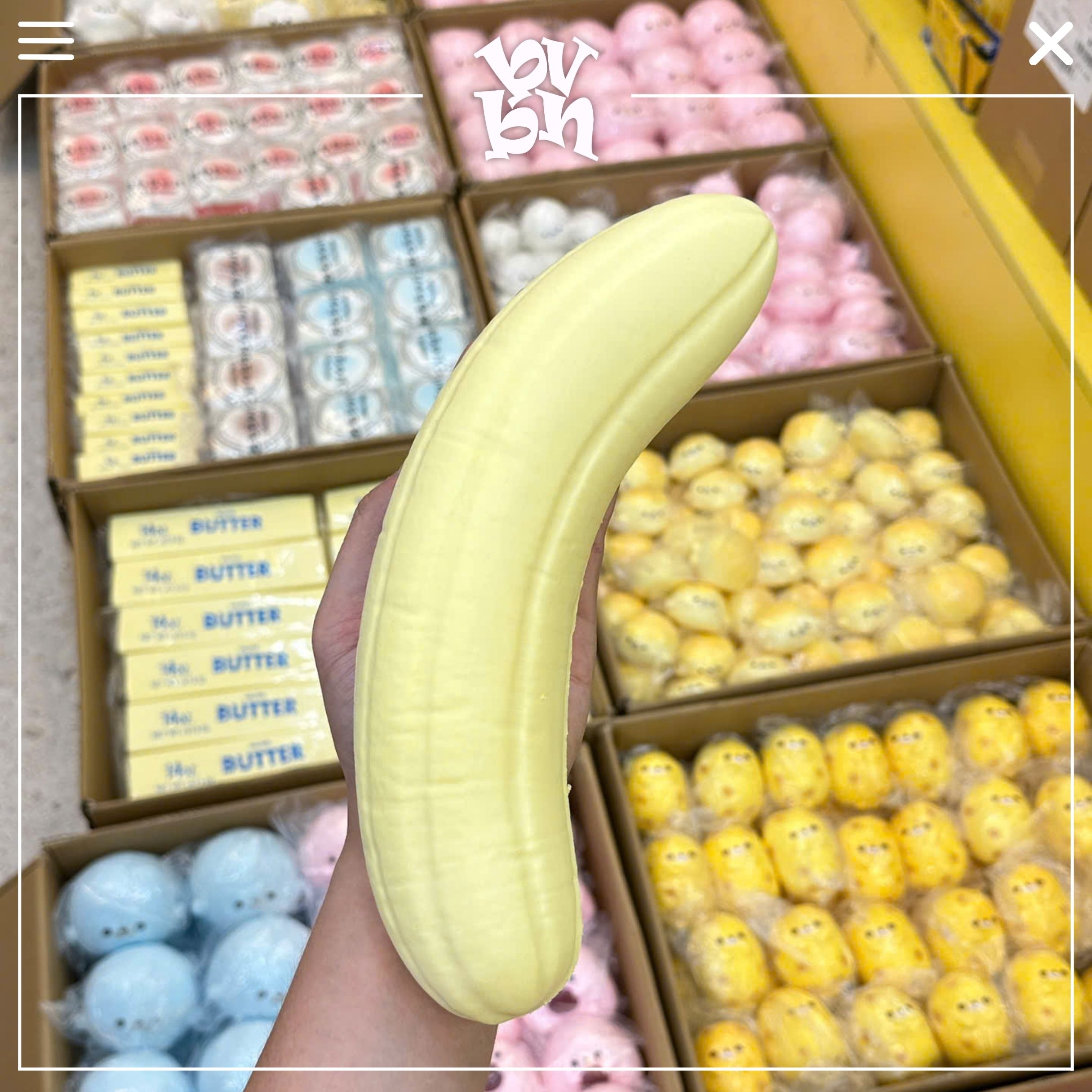Hachimi Squishy Banana Flesh Size Plus ( Chính hãng )