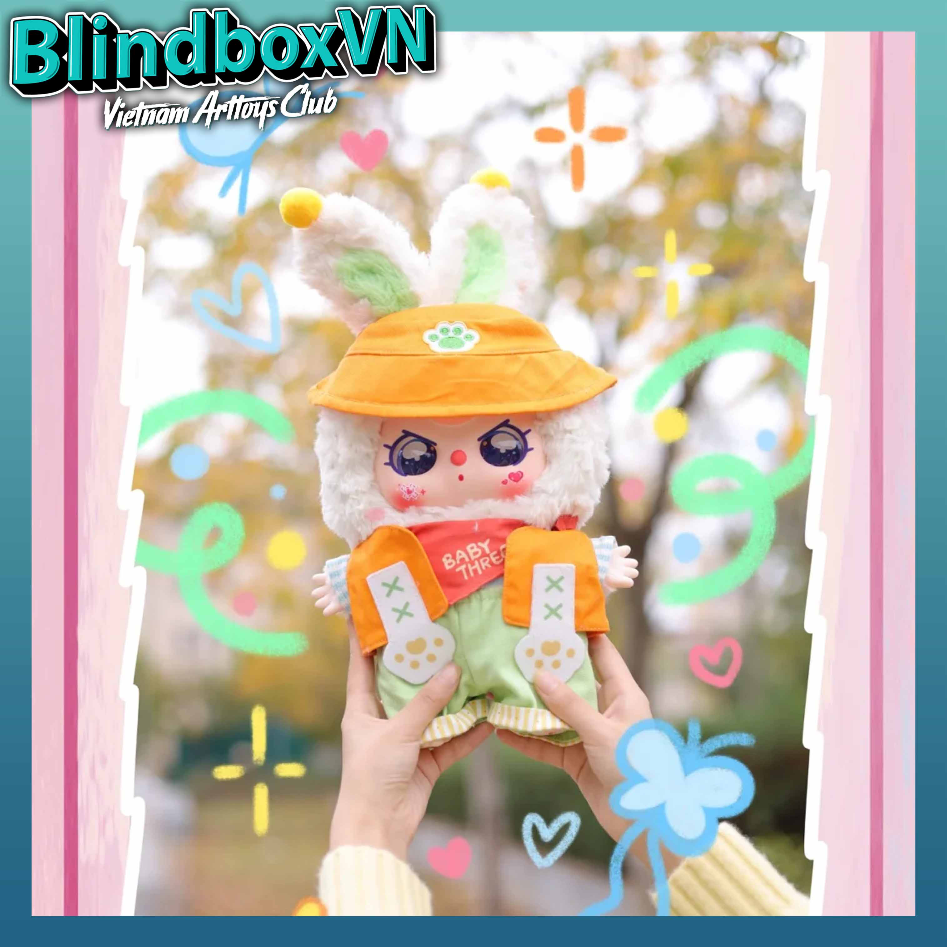 Baby Three 400% Version 2 Plush Doll Series Blindbox ( Chính hãng )