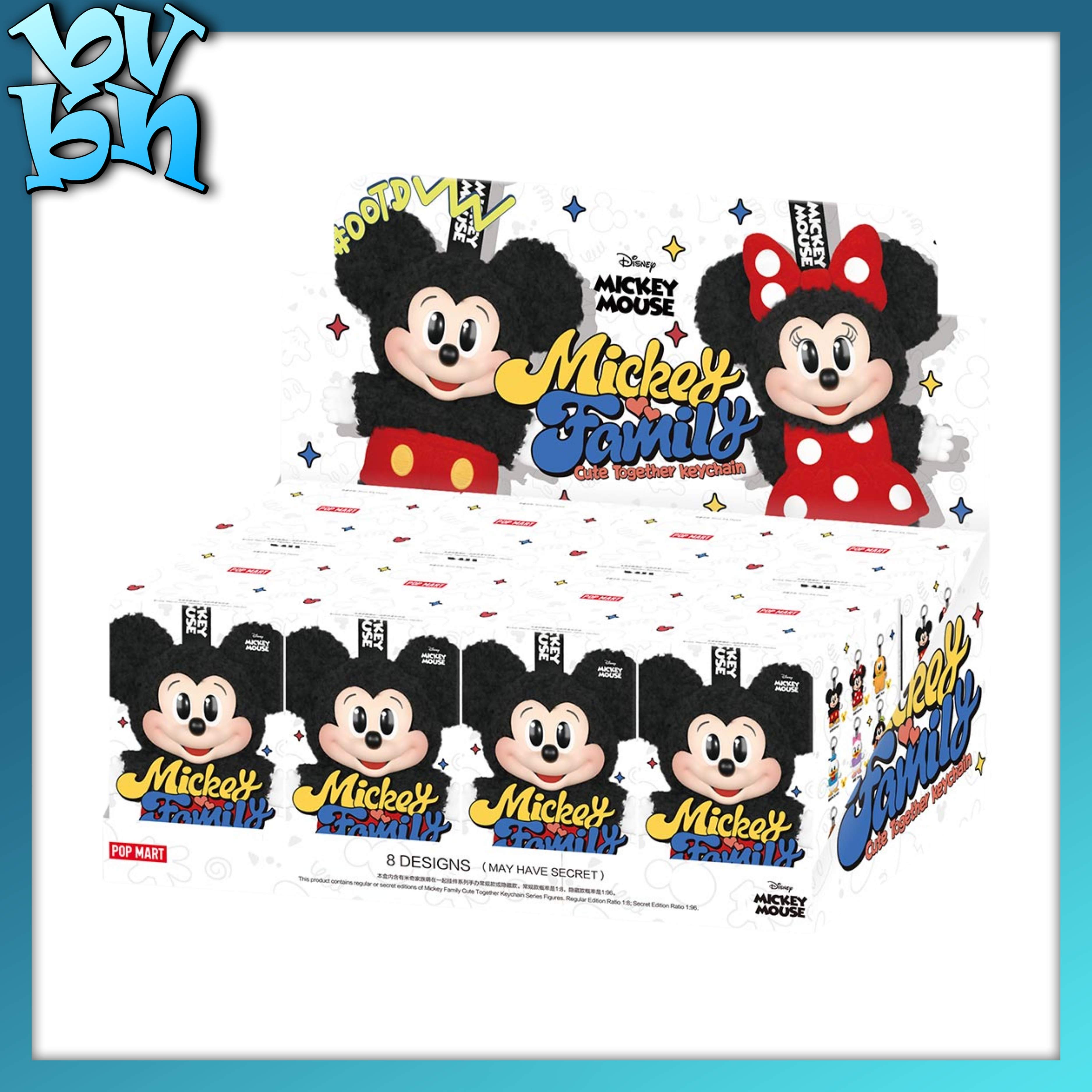 Mickey Family Cute Together Keychain Series Figures POP MART