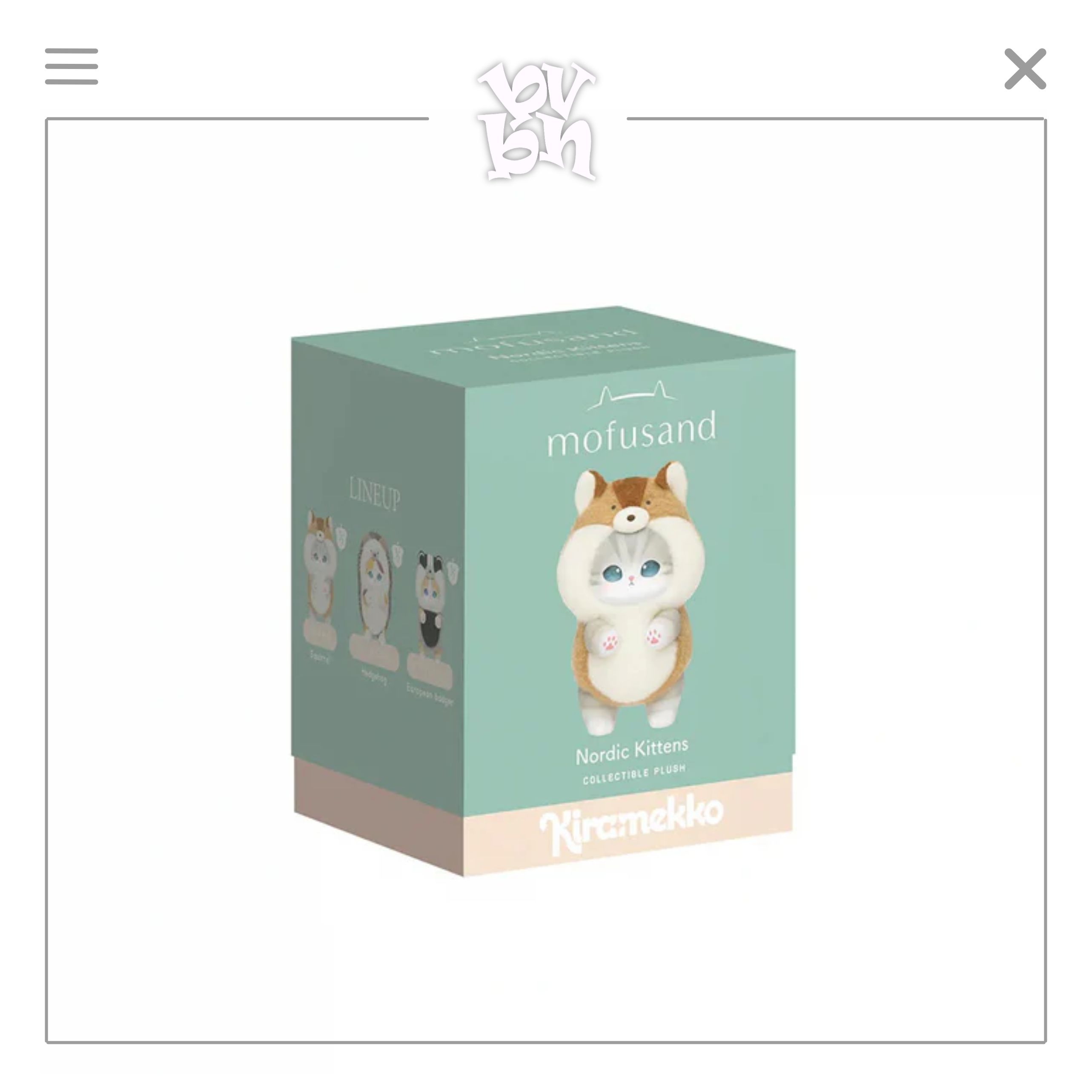 Mofusand Kiramekko Nordic Kitten Plush Keychain Blind Box