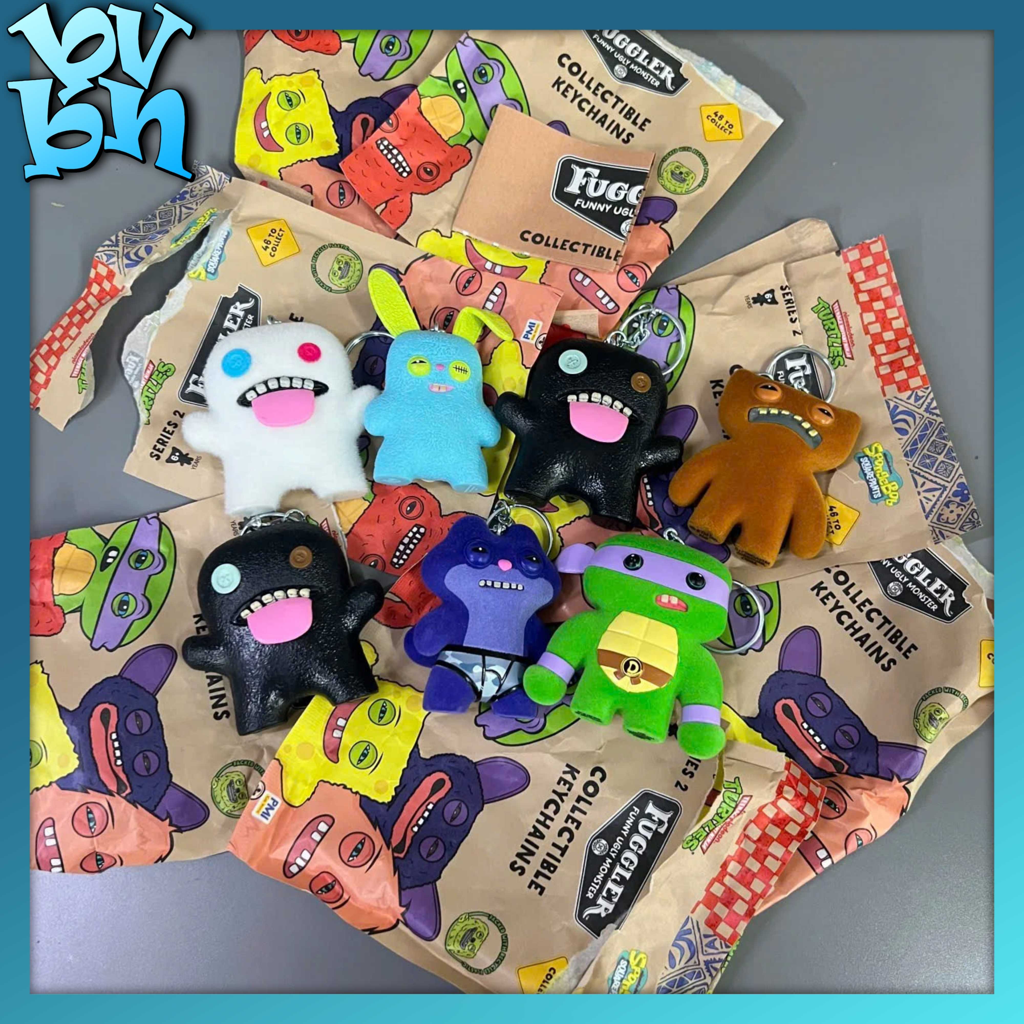 FUGGLER KEYCHAIN SPONGEBOB X TURTLES NINJA SERIES 2