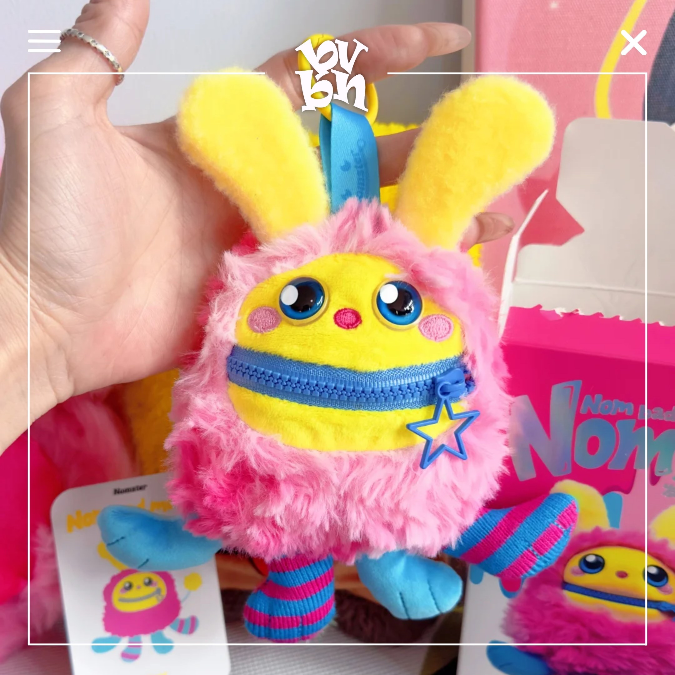 Nom Bad Mood Squeaky plush pendant Blind box
