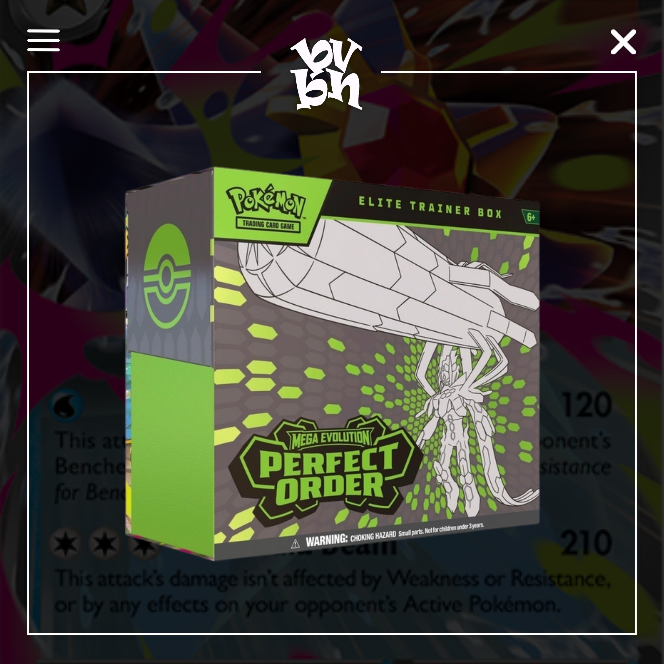 The Mega Evolution: Perfect Order Elite Trainer Box (ETB)