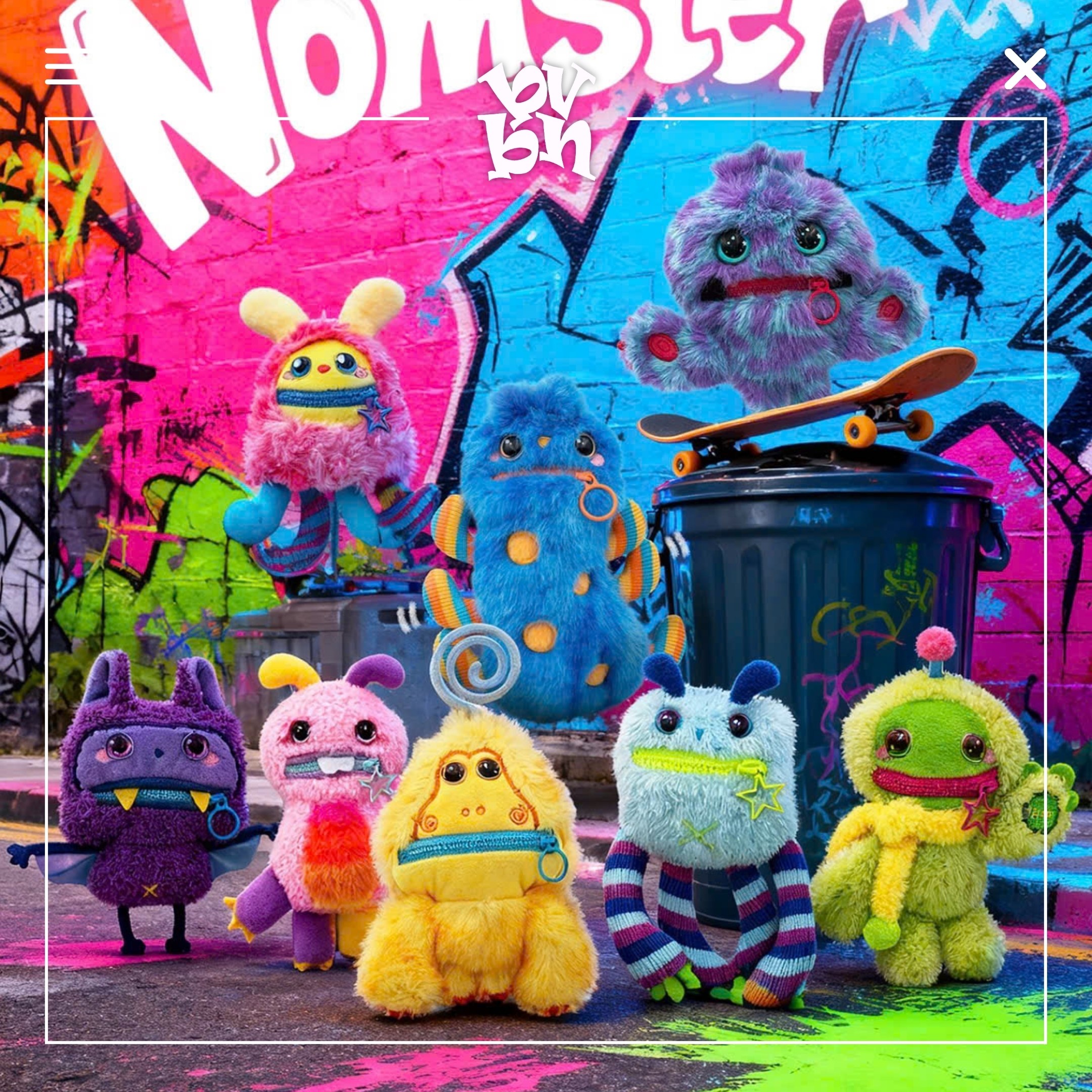 Nom Bad Mood Squeaky plush pendant Blind box