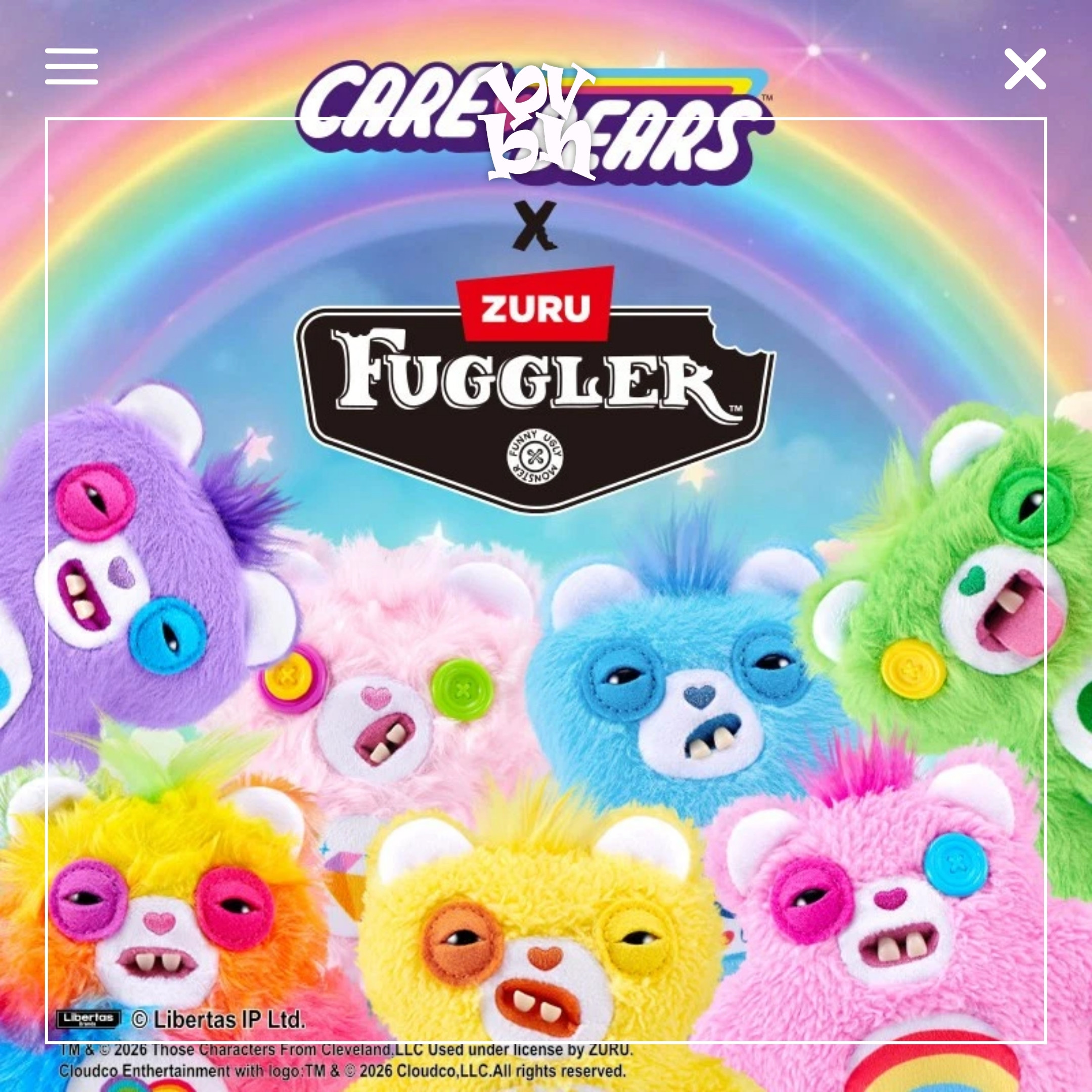 Fuggler Care Bears Keyring Blind Box Series 3.5"