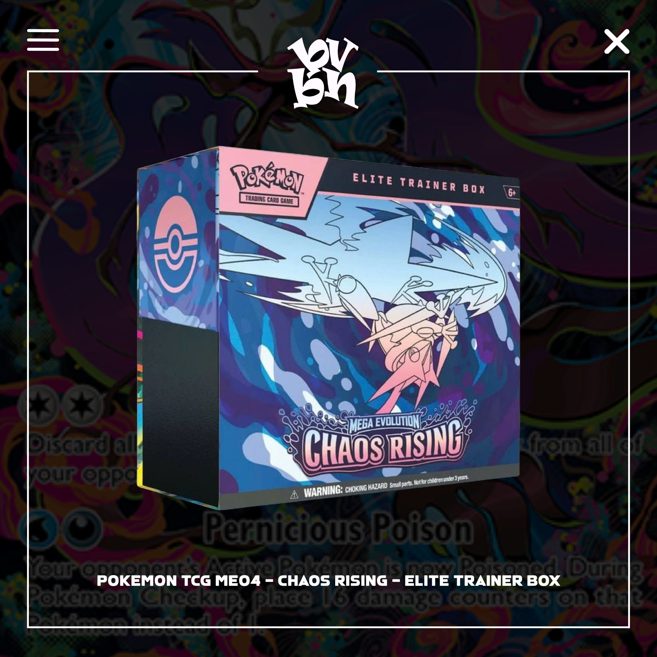 TCG Pokemon – Mega Evolution – Chaos Rising - ME04 ENG – Elite Trainer Box