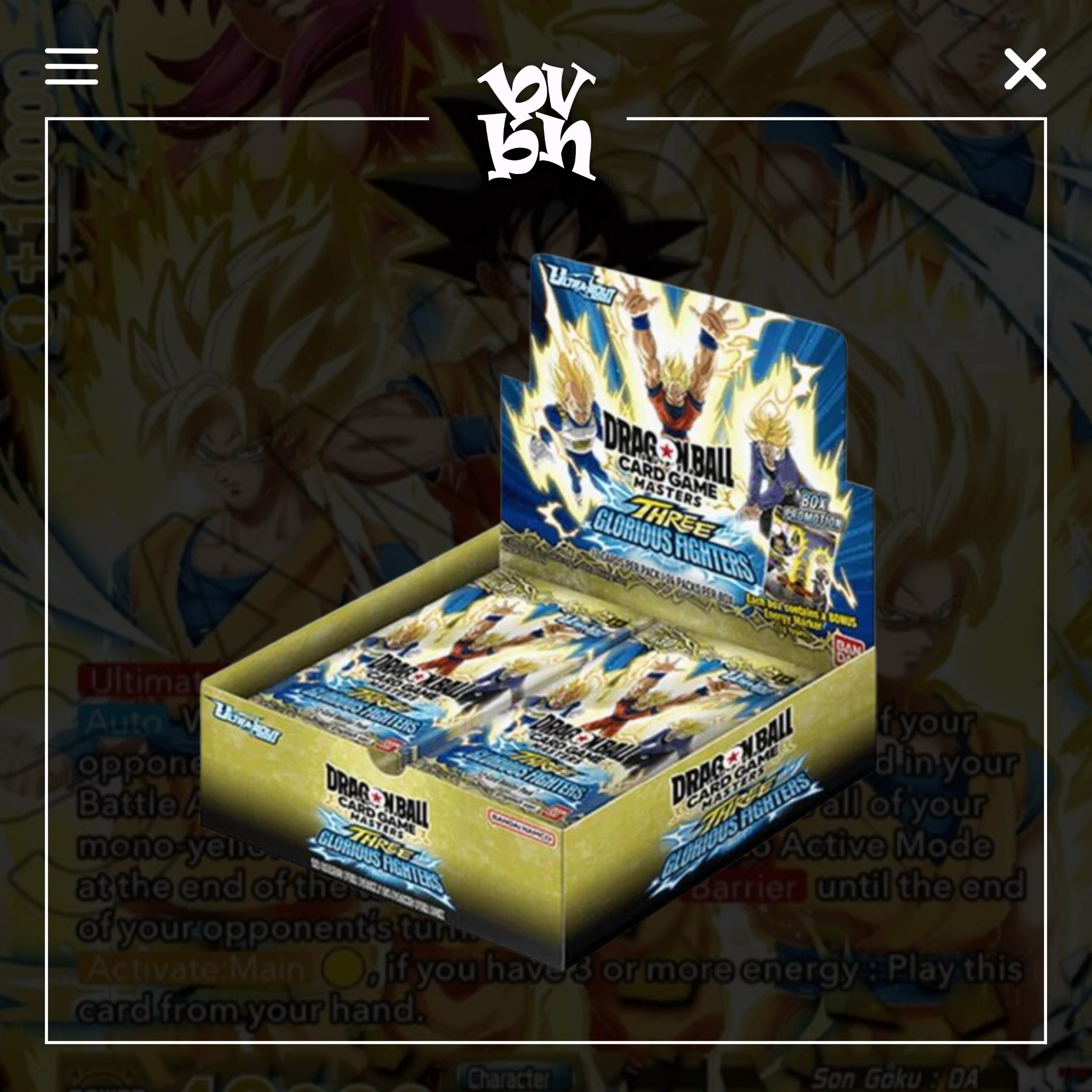 Three Glorious Fighters Booster Pack - Three Glorious Fighters (BT30)