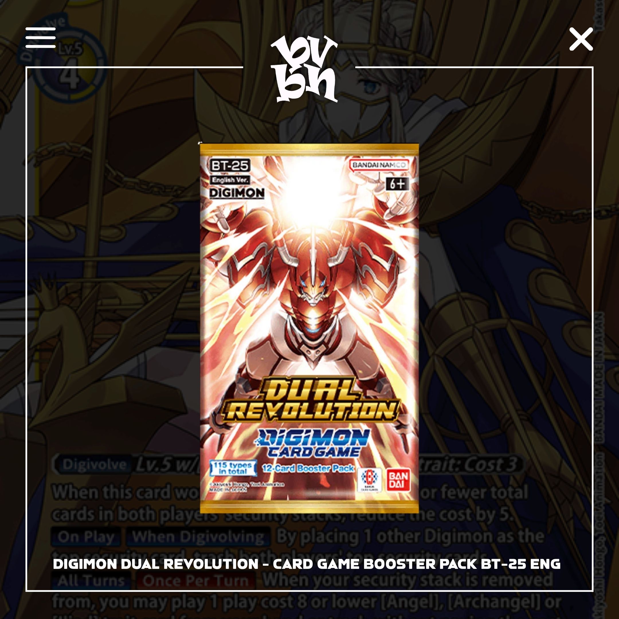 Digimon Dual Revolution - Card Game Booster Pack BT-25 ENG