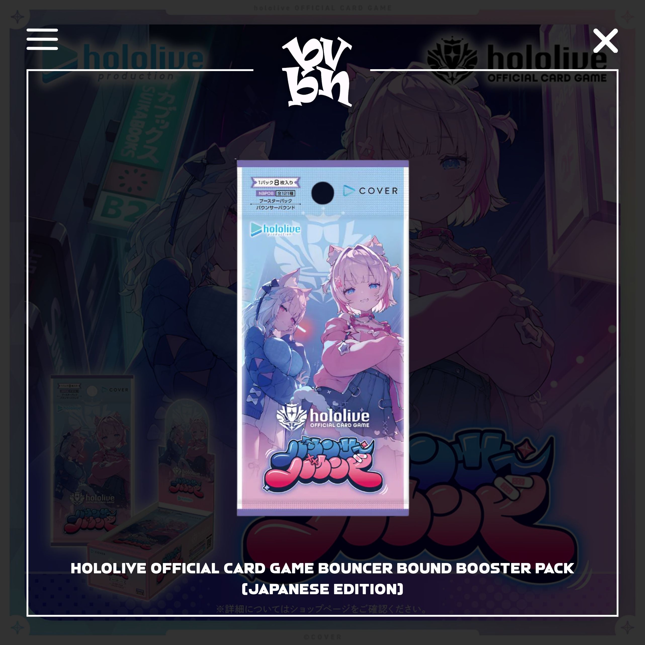 Hololive Official Card Game Bouncer Bound Booster Pack (Japanese Edition)