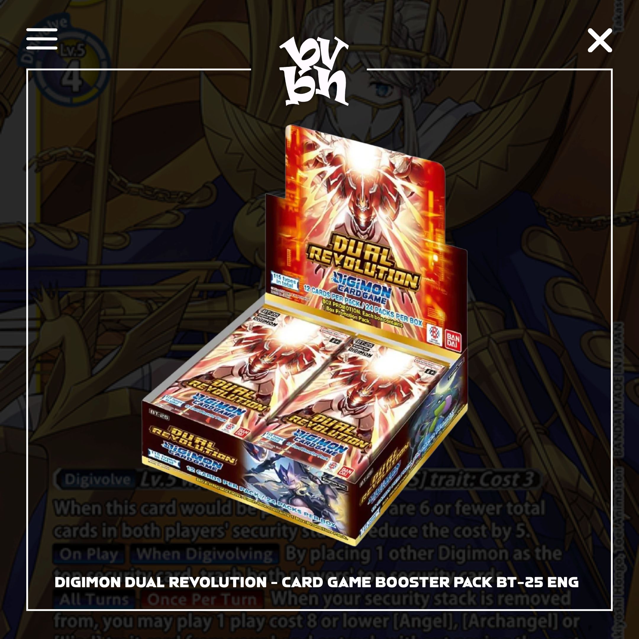 Digimon Dual Revolution - Card Game Booster Pack BT-25 ENG