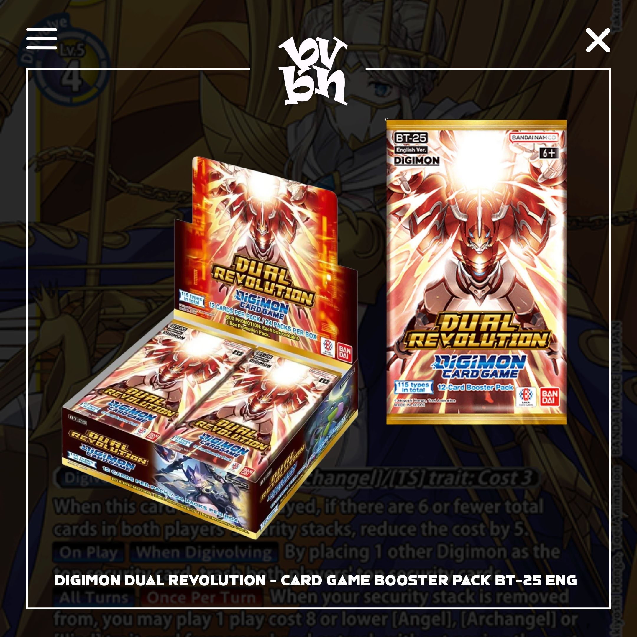 Digimon Dual Revolution - Card Game Booster Pack BT-25 ENG