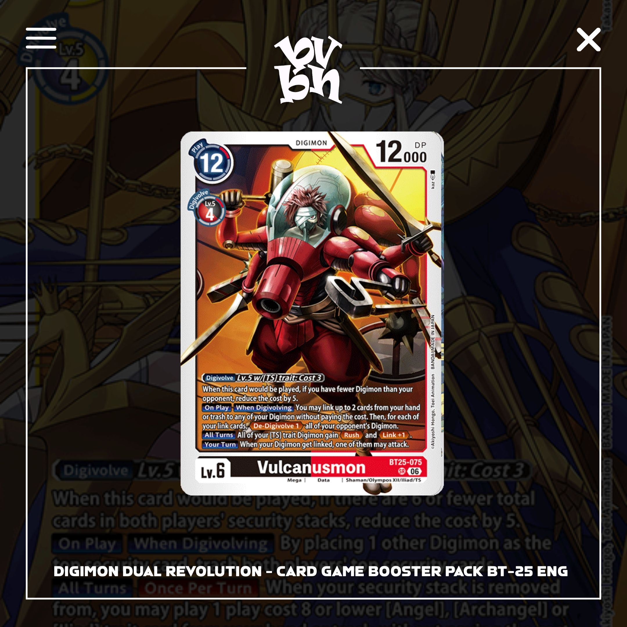 Digimon Dual Revolution - Card Game Booster Pack BT-25 ENG