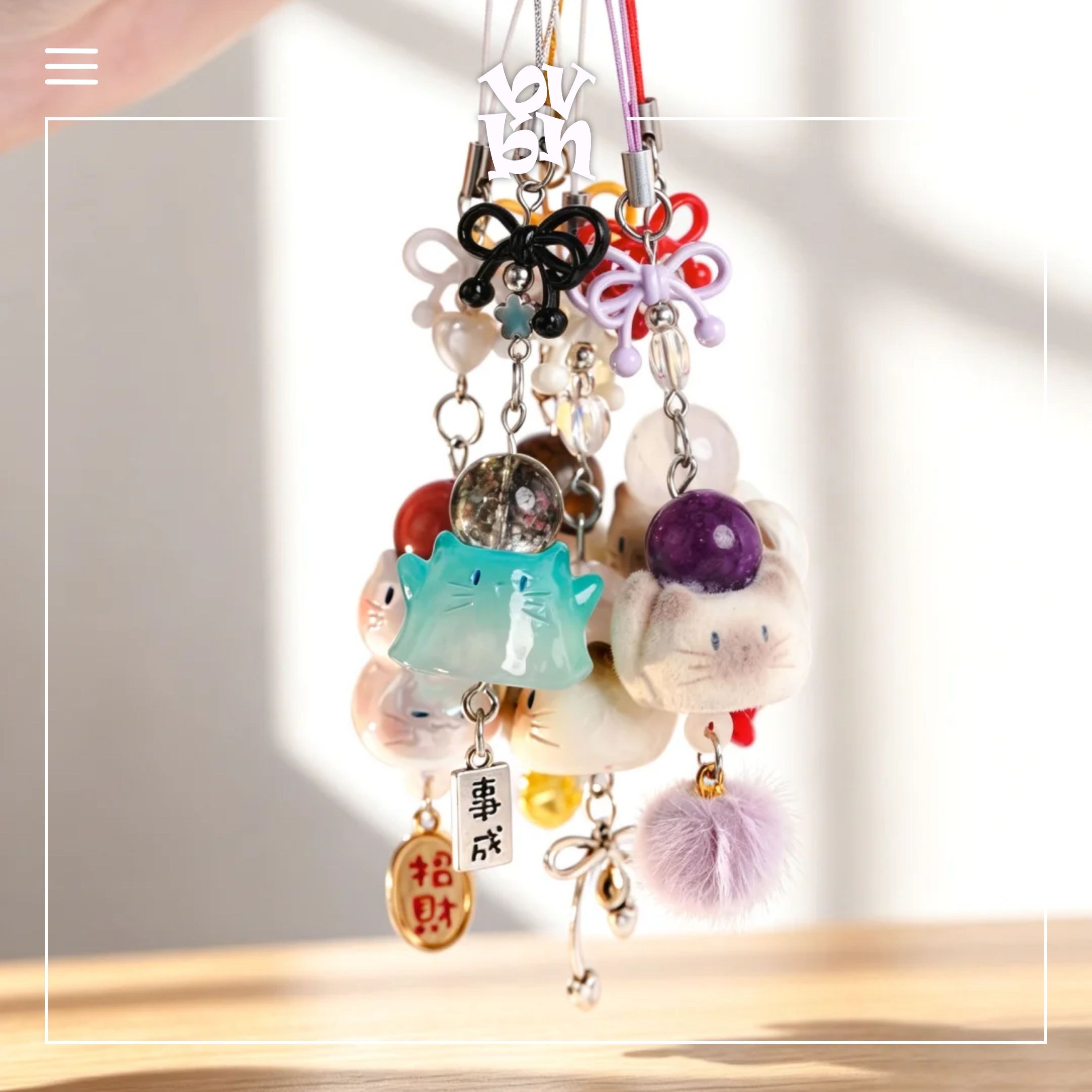 Meow Meets Good Luck Dây Đeo Điện Thoại Ver3