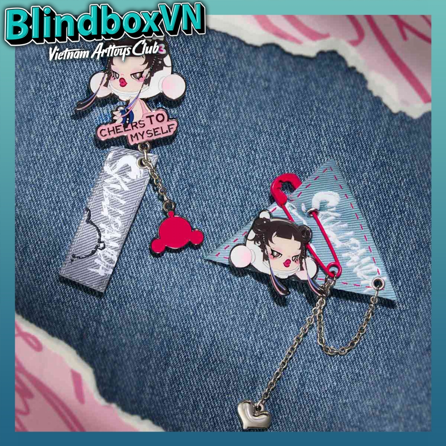 SKULLPANDA CHEERS TO MYSELF SERIES-Badge Pendant Blind Box