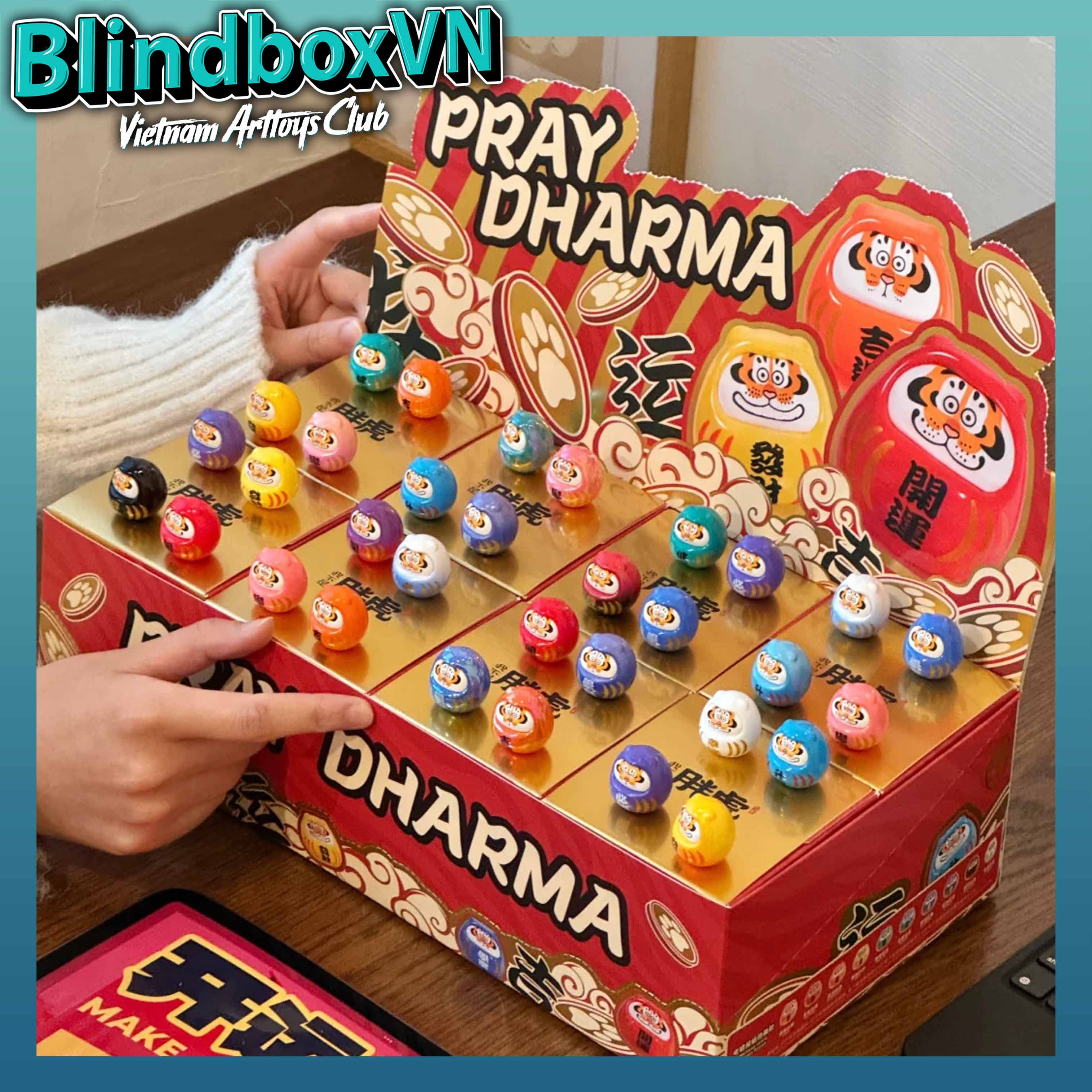 Alexander Panghu Fat Tiger Pray Dharma Cute Bean Series Blind Box