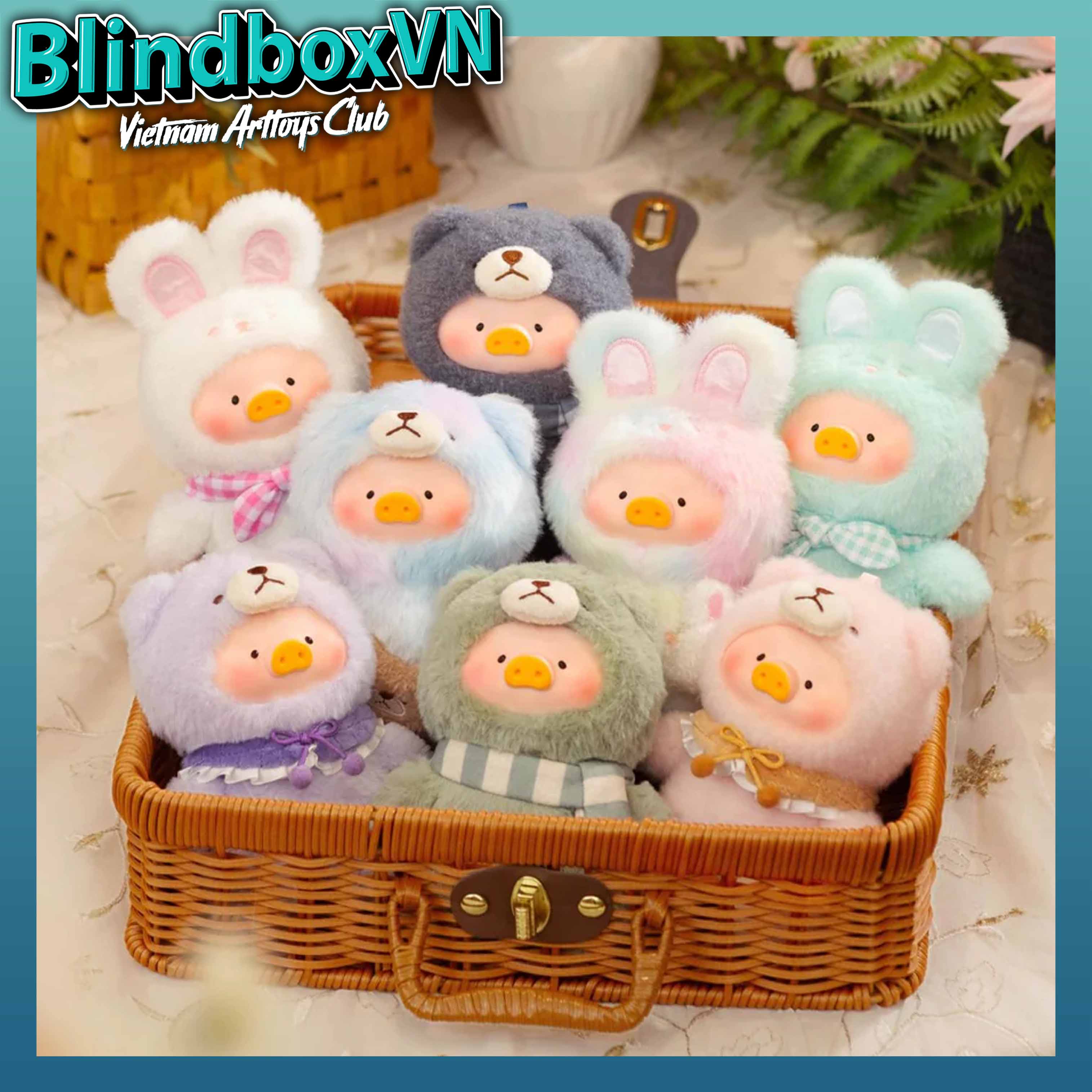 LuLu the Piggy – Joyful Time Series PVC Plush Keychain Blindbox ( Chính Hãng )