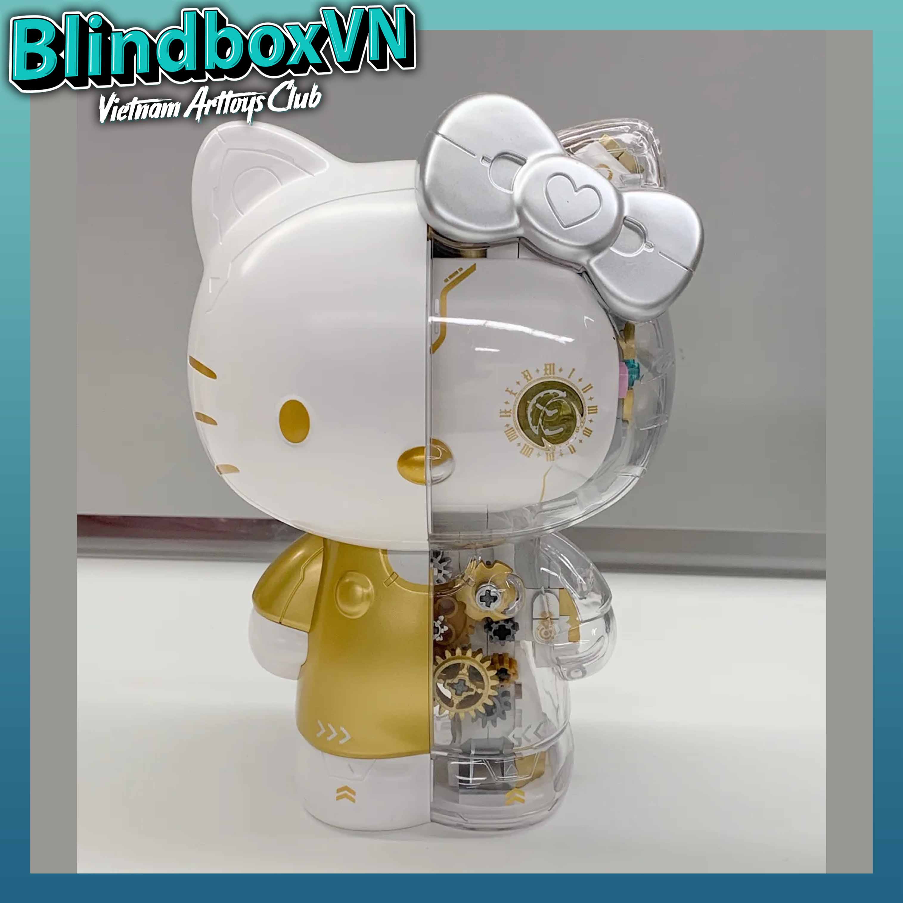 TOP TOY Hello Kitty White Golden Big Figure Building Bricks