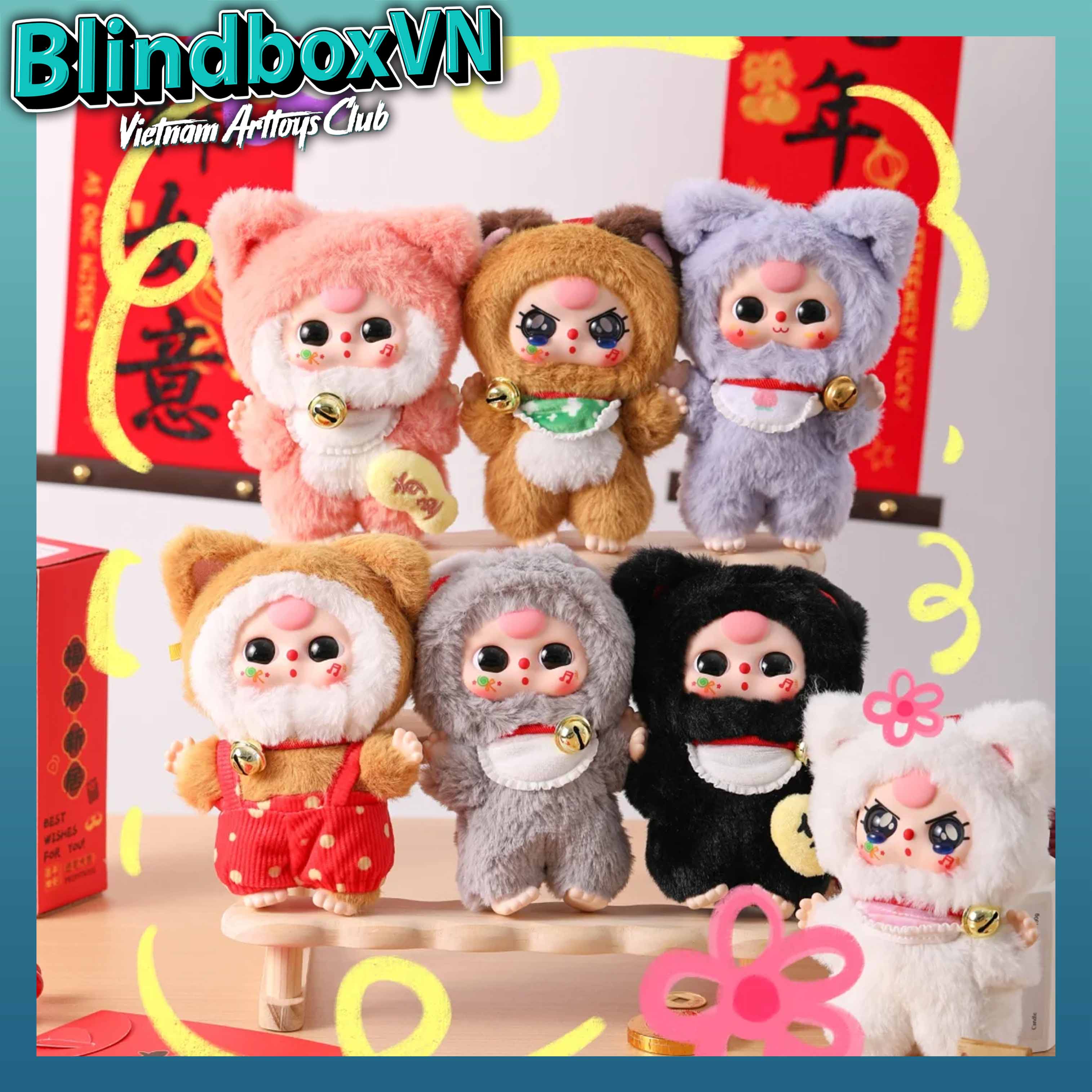 Baby Three Billionaire Cat Mèo Tỉ Phú Series Blindbox ( Chính hãng )