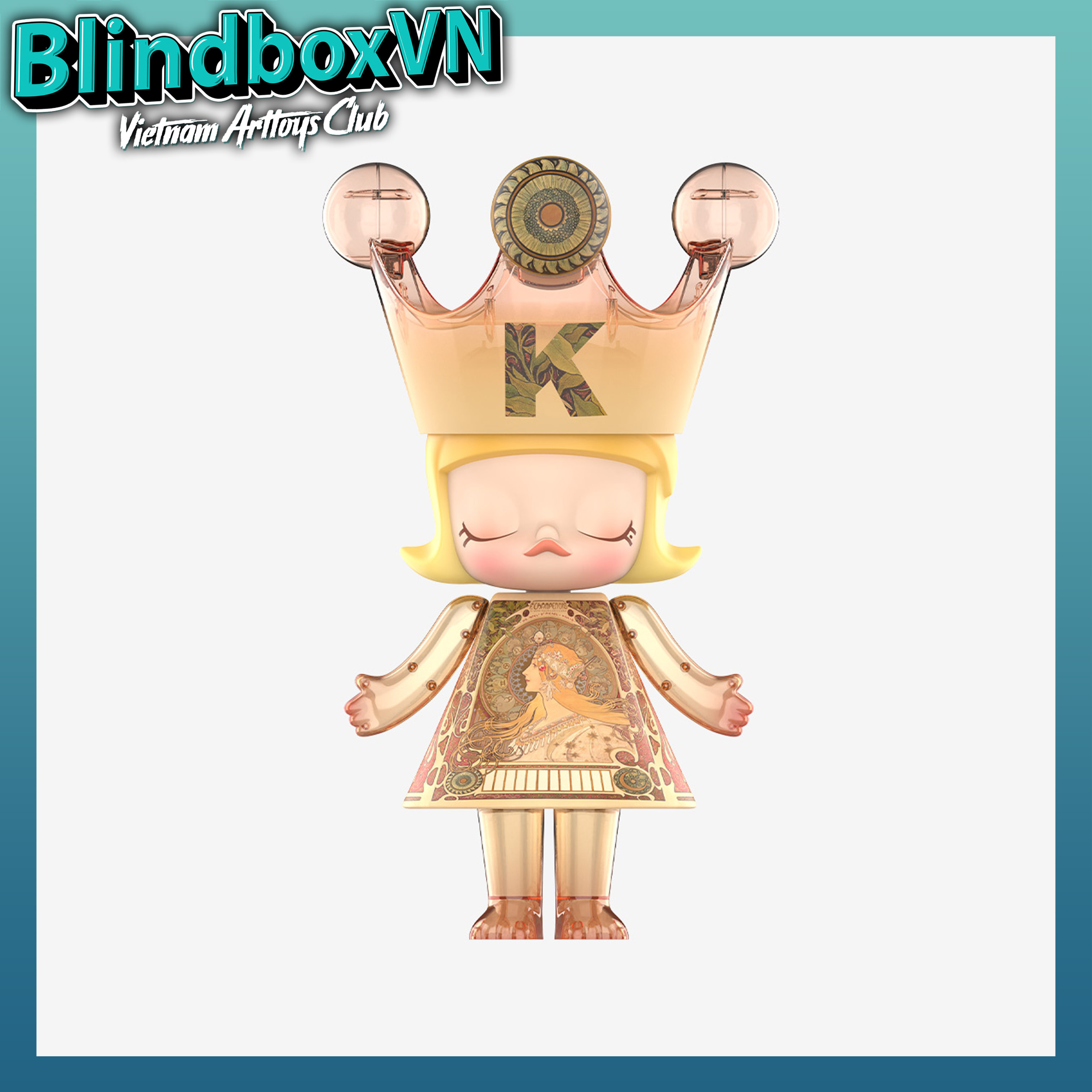 MEGA ROYAL MOLLY 1000% Mucha·Zodiac POPMART ( Chính Hãng )
