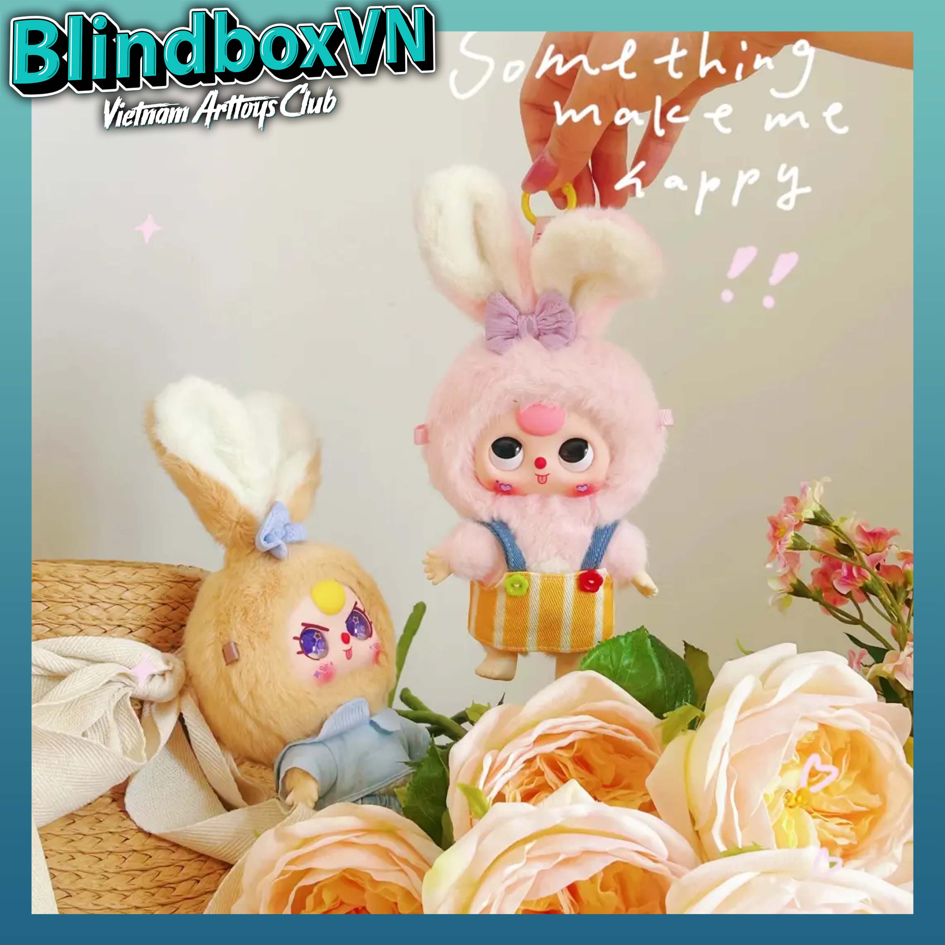 Baby Three Macaron Bunny Series Vinyl Face Blind Box Plush