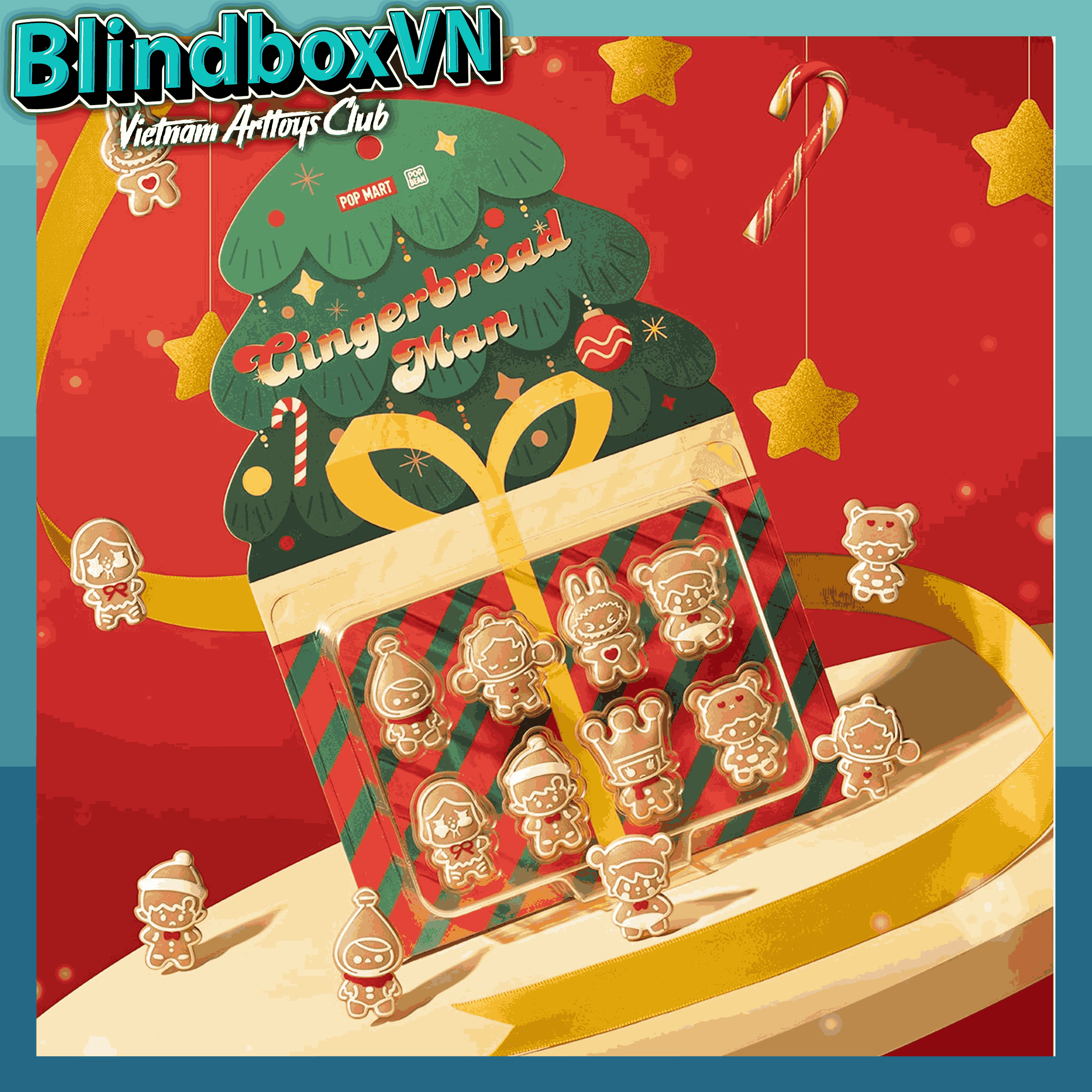 POP BEAN Gingerbread Man Set ( Chính hãng )