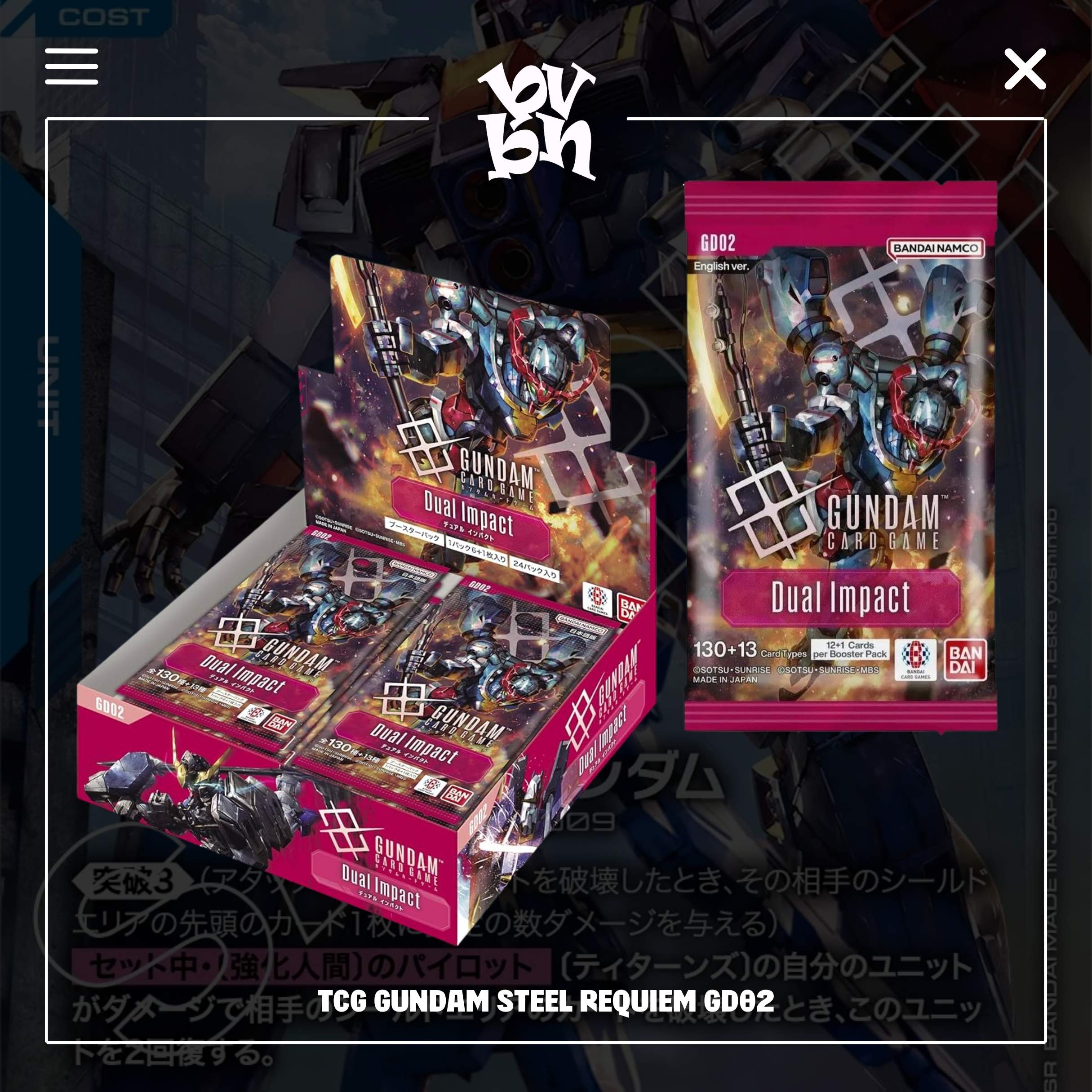 Thẻ bài TCG Gundam Steel Requiem GD02