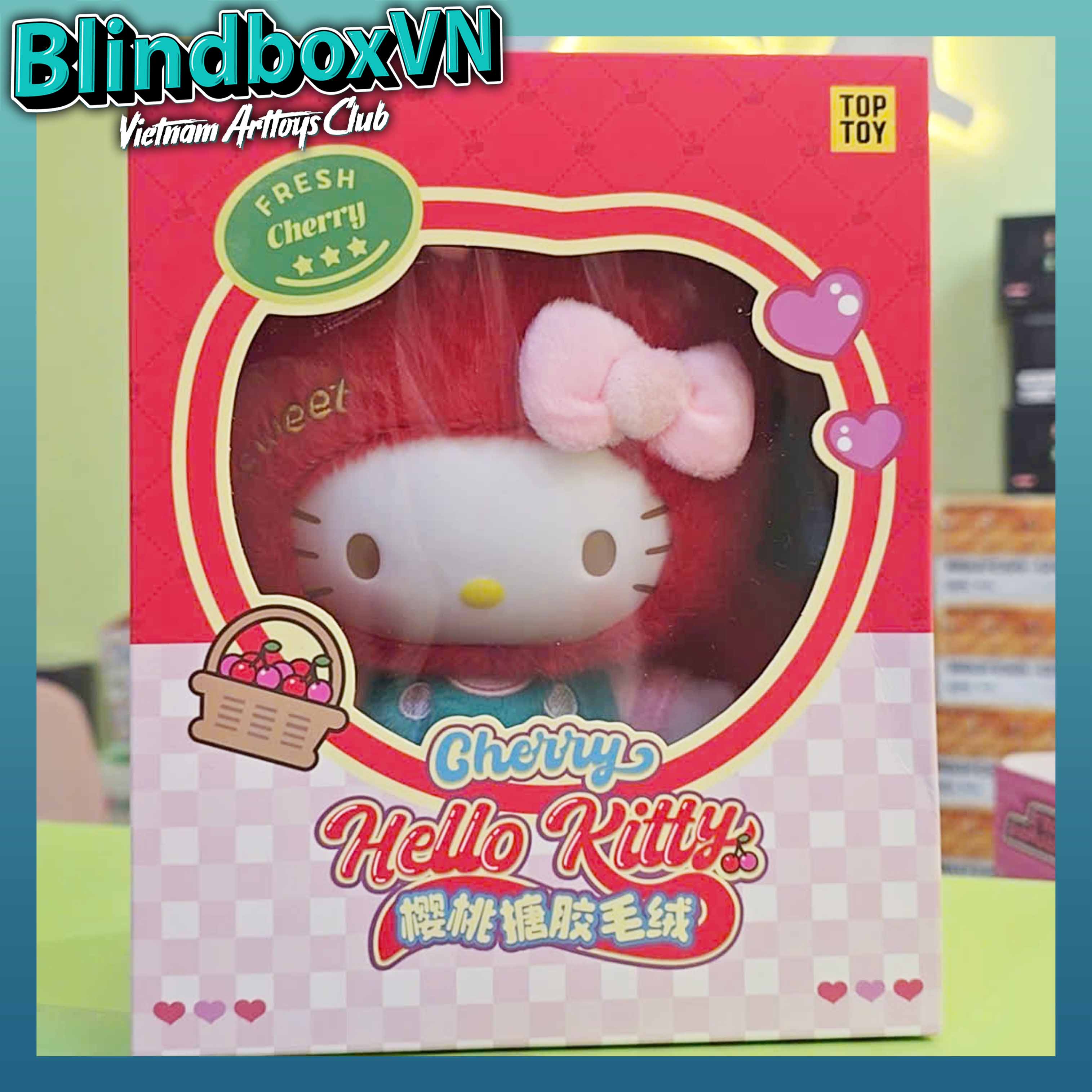TOP TOY Sanrio Family Hello Kitty Cherry Vinyl Plush ( Chính hãng )