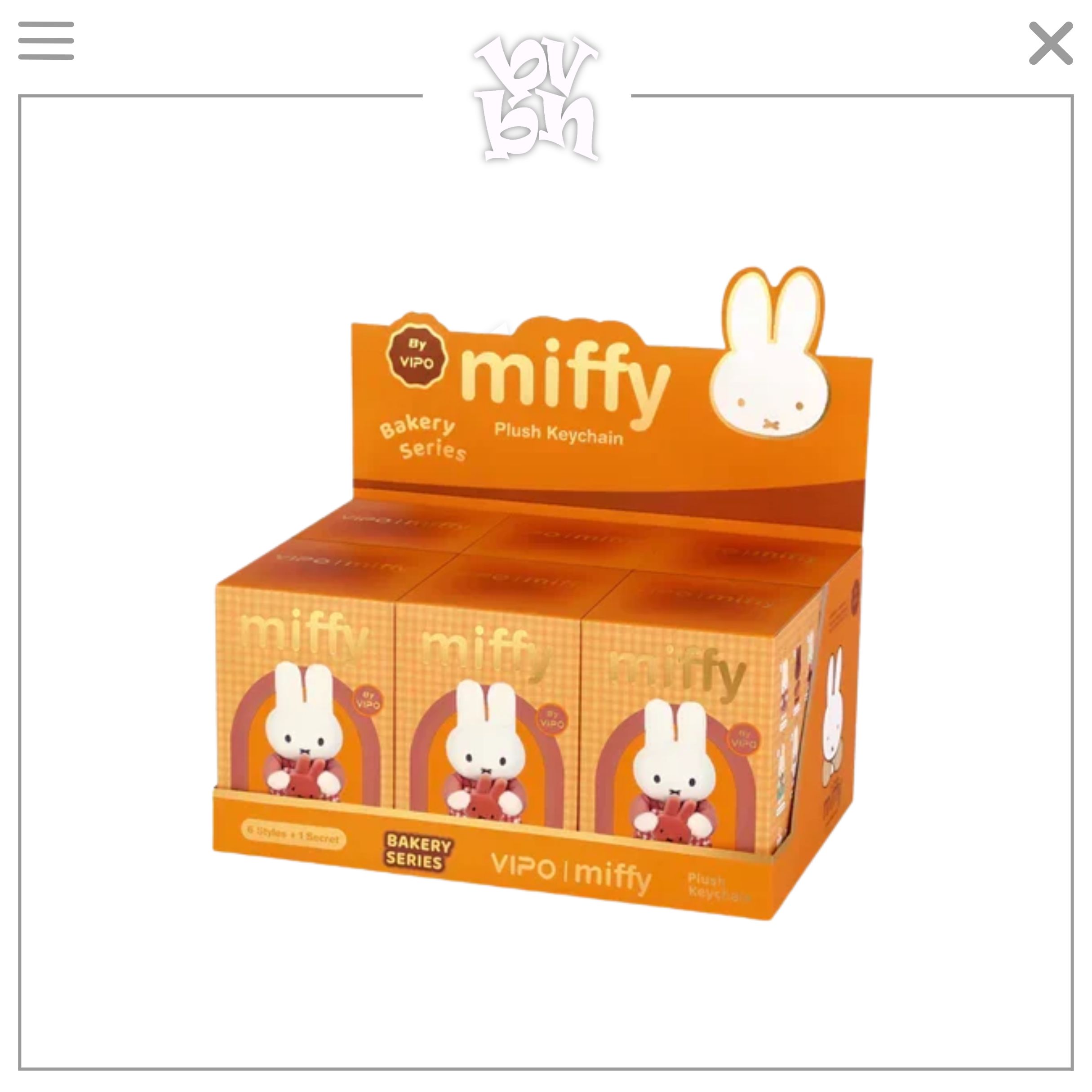 Miffy Rabbit Bakery Plush Keychain Blindbox Series
