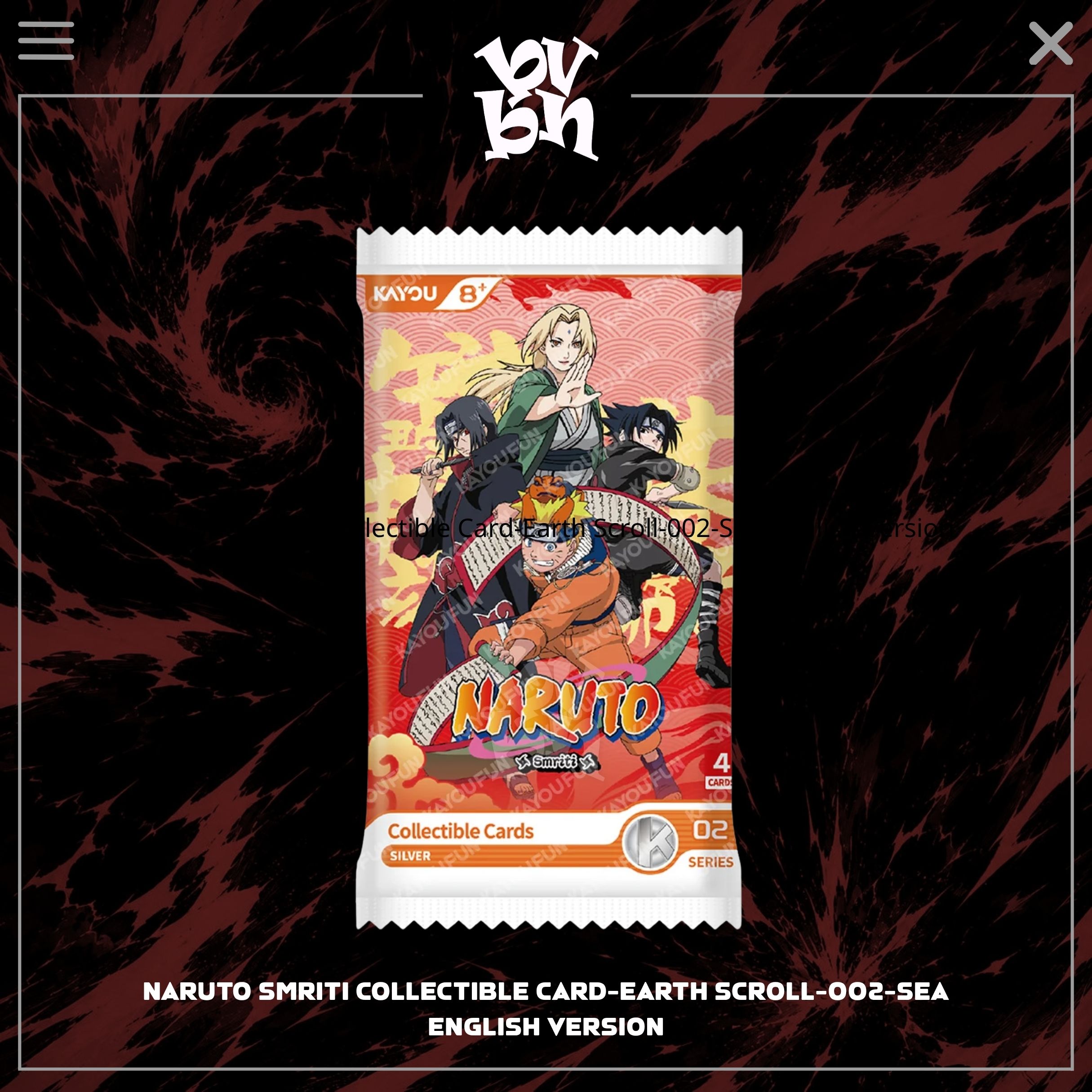 NARUTO Smriti Collectible Card-Earth Scroll-002-SEA English Version