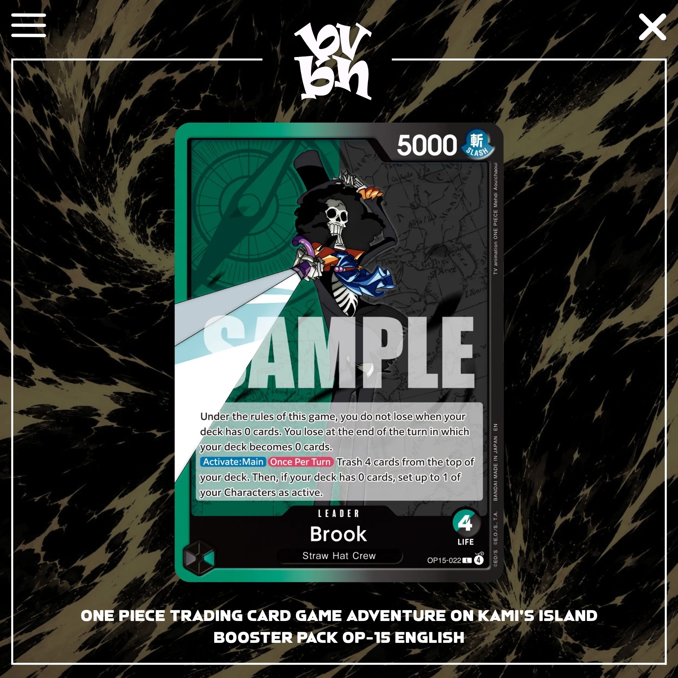 One Piece Trading Card Game Adventure on KAMI's Island Booster Pack OP-15 English